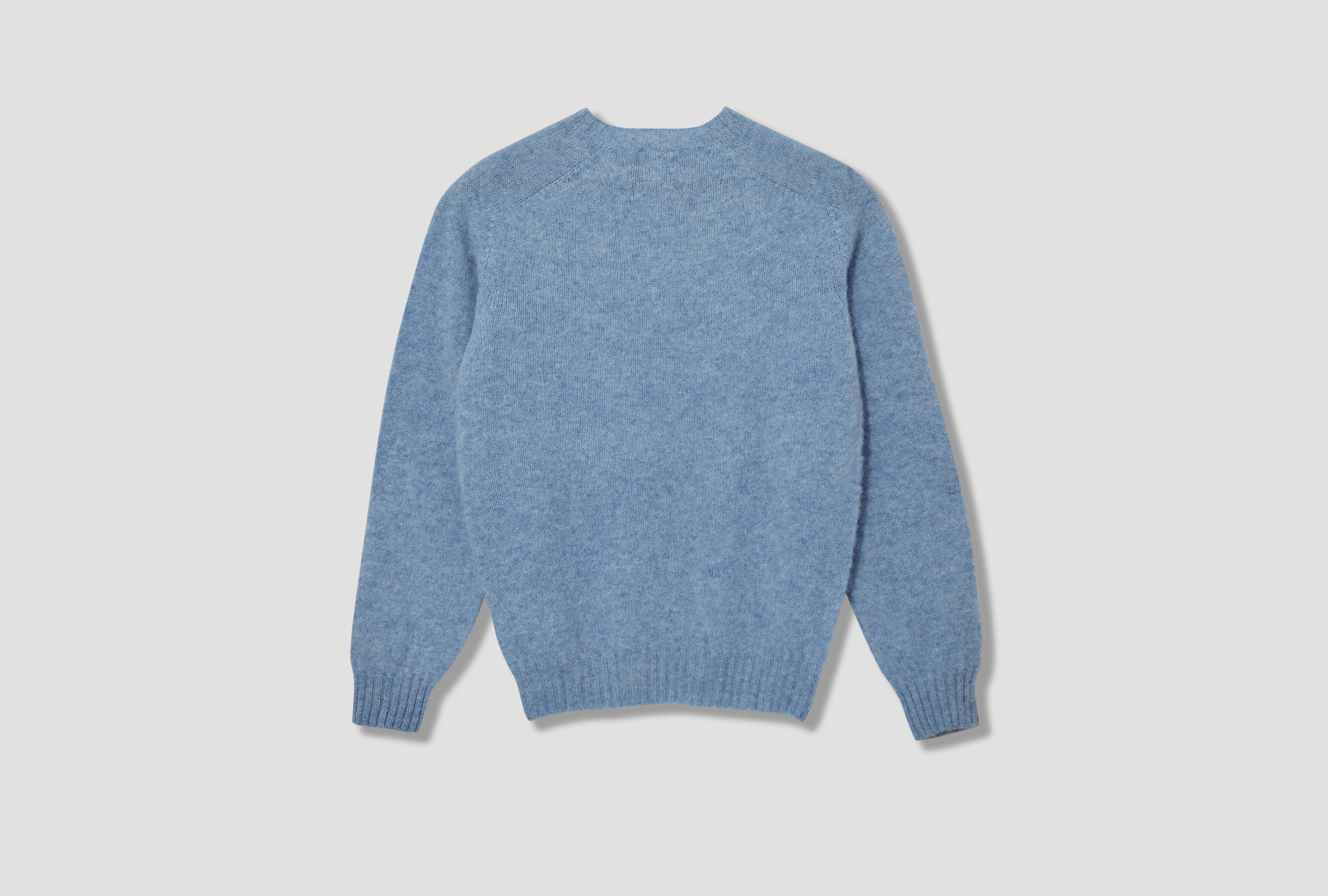 BRUSHED SHETLAND CREW NECK JUMPER DR2A3A 21501-16 Light blue