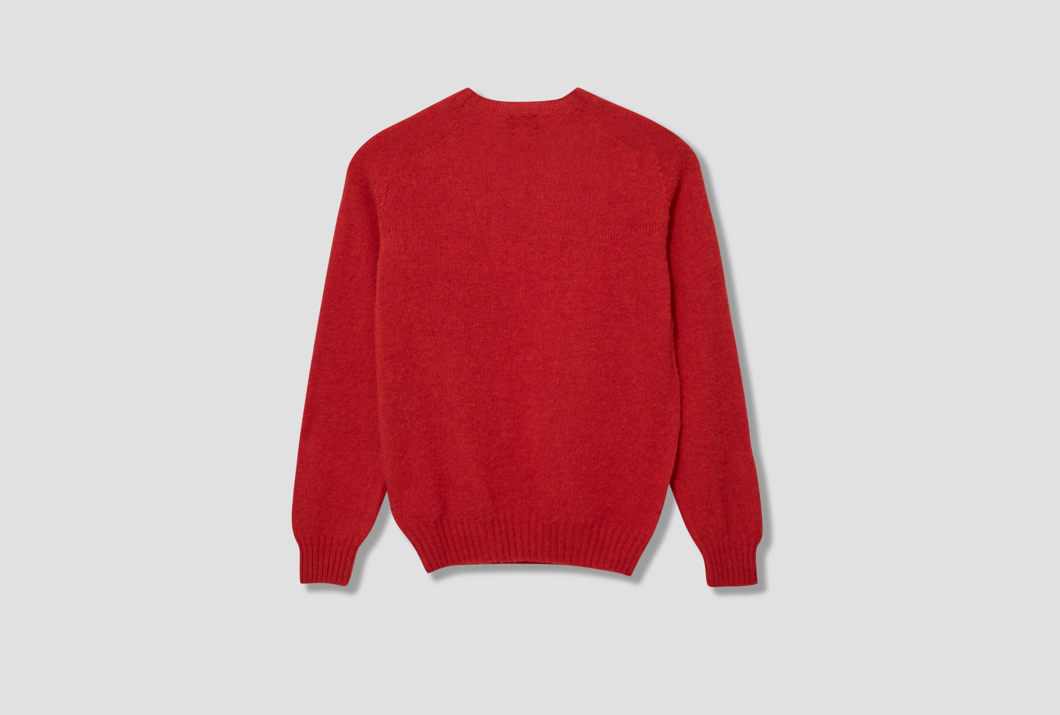 BRUSHED SHETLAND CREW NECK JUMPER DR2A3A 21501-21 Red