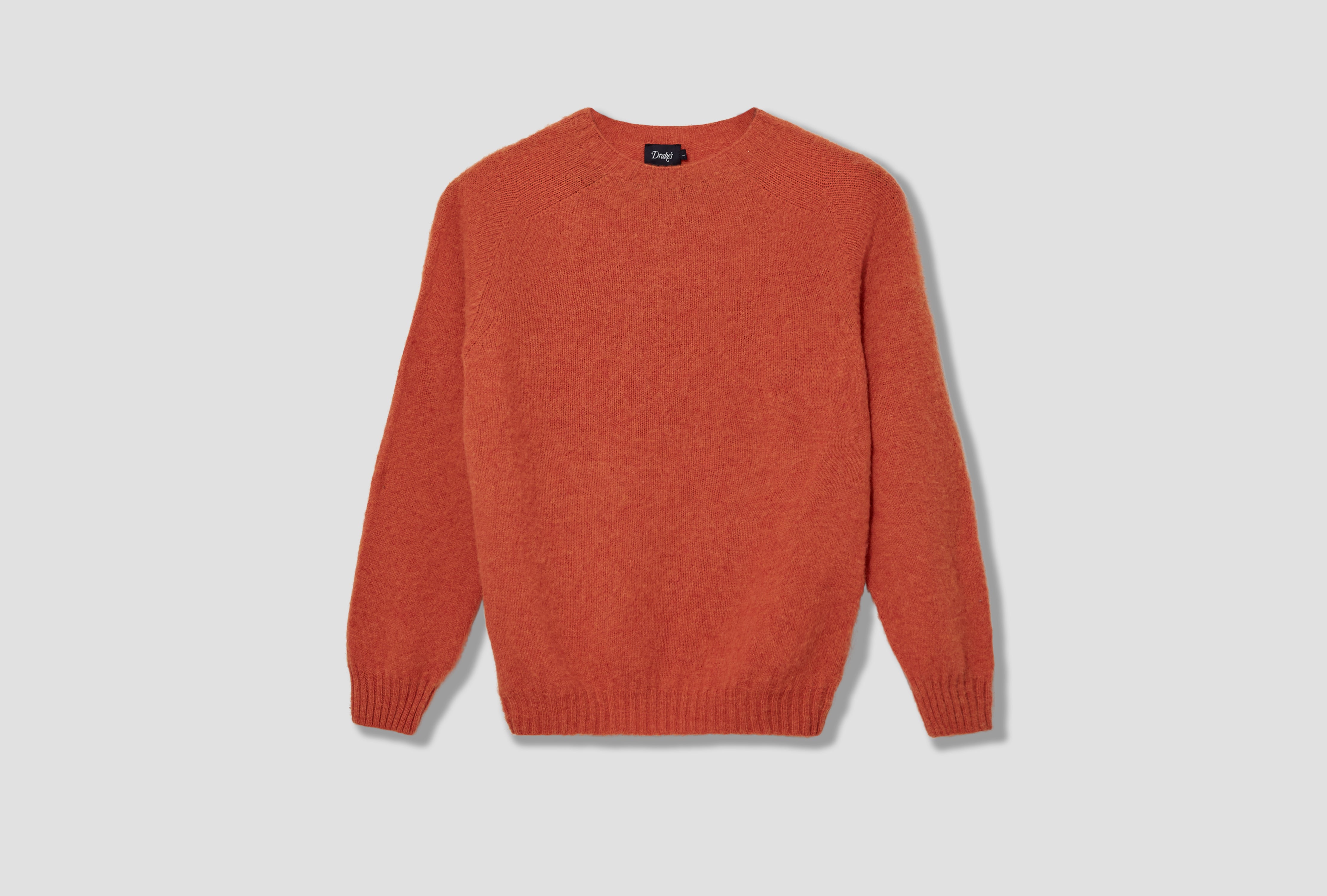 BRUSHED SHETLAND CREW NECK JUMPER DR2A3A 21501-25 Orange