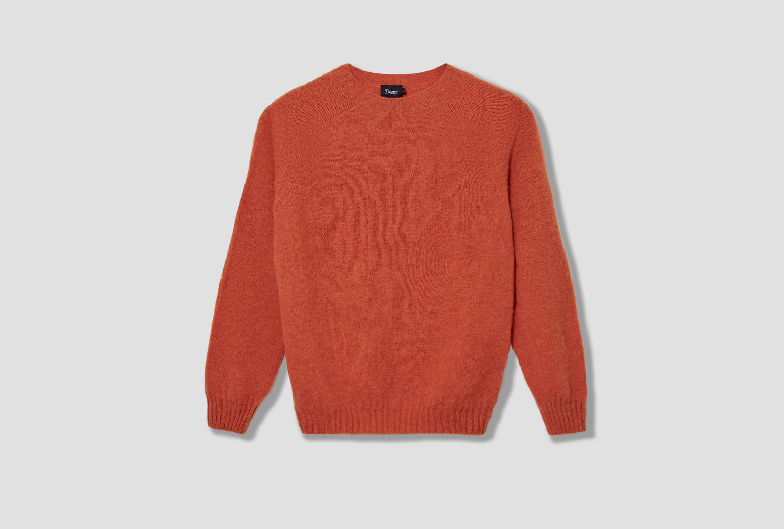 BRUSHED SHETLAND CREW NECK JUMPER DR2A3A 21501-25 Orange