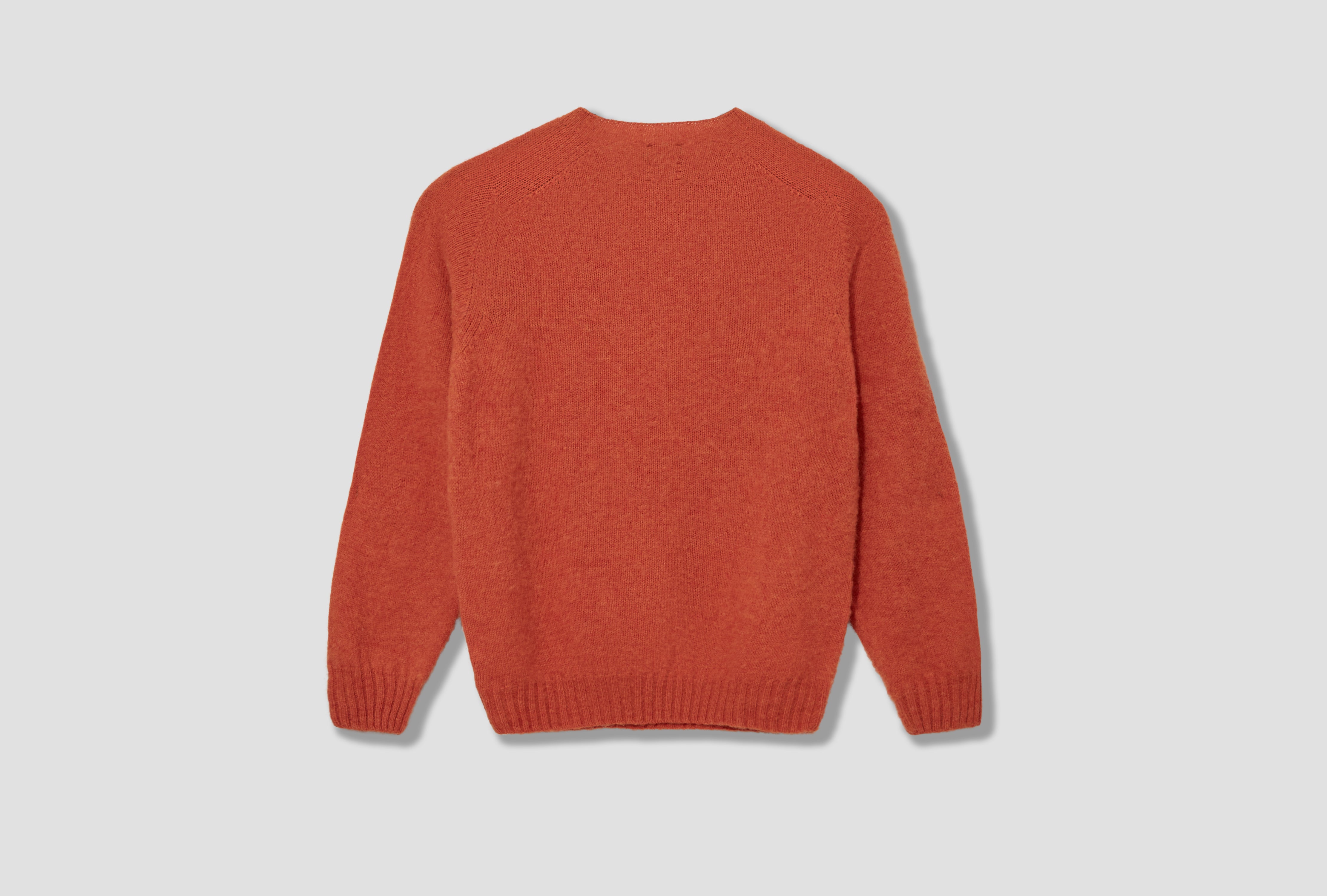 BRUSHED SHETLAND CREW NECK JUMPER DR2A3A 21501-25 Orange