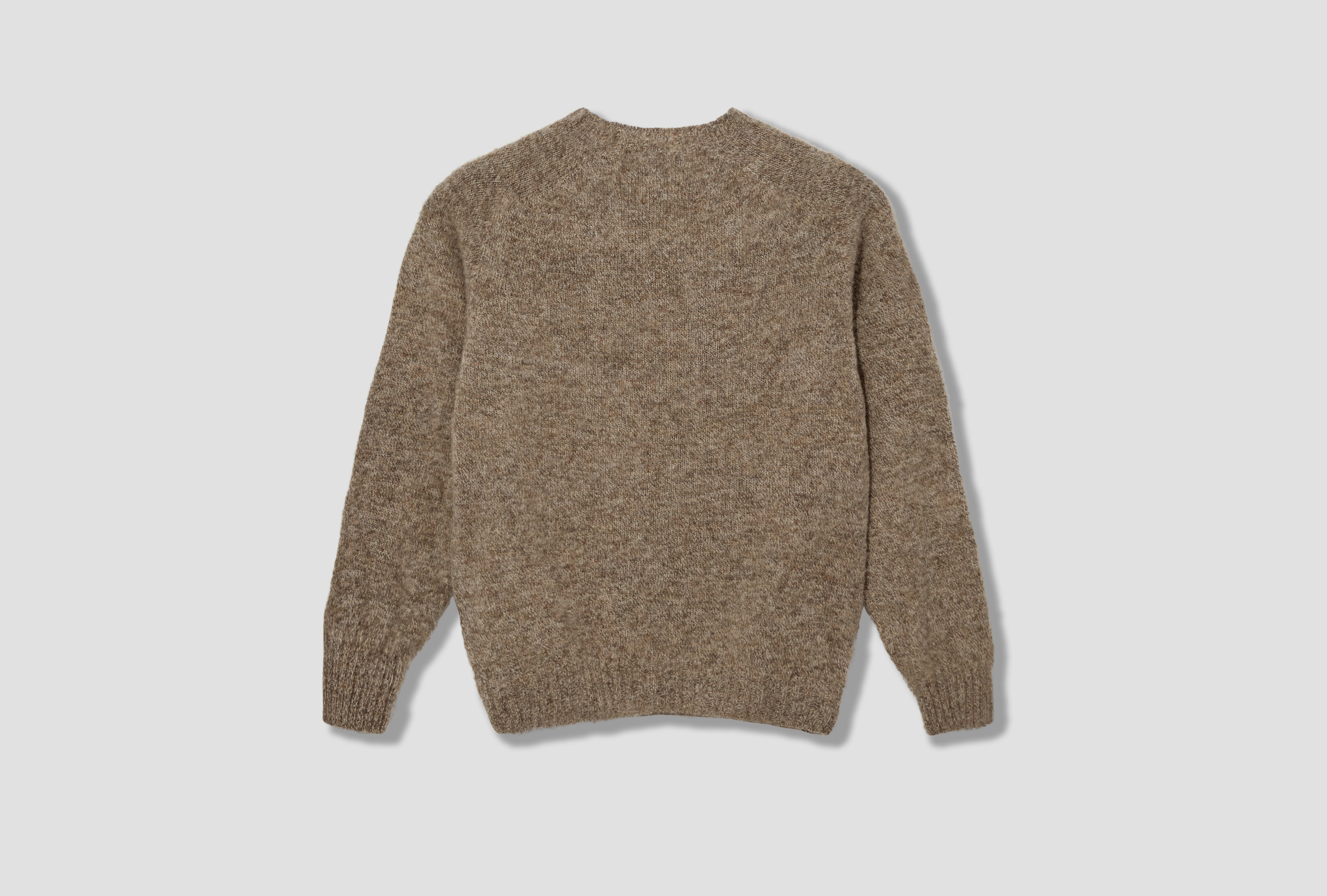 BRUSHED SHETLAND CREW NECK JUMPER DR2A3A 21501-27 Grey