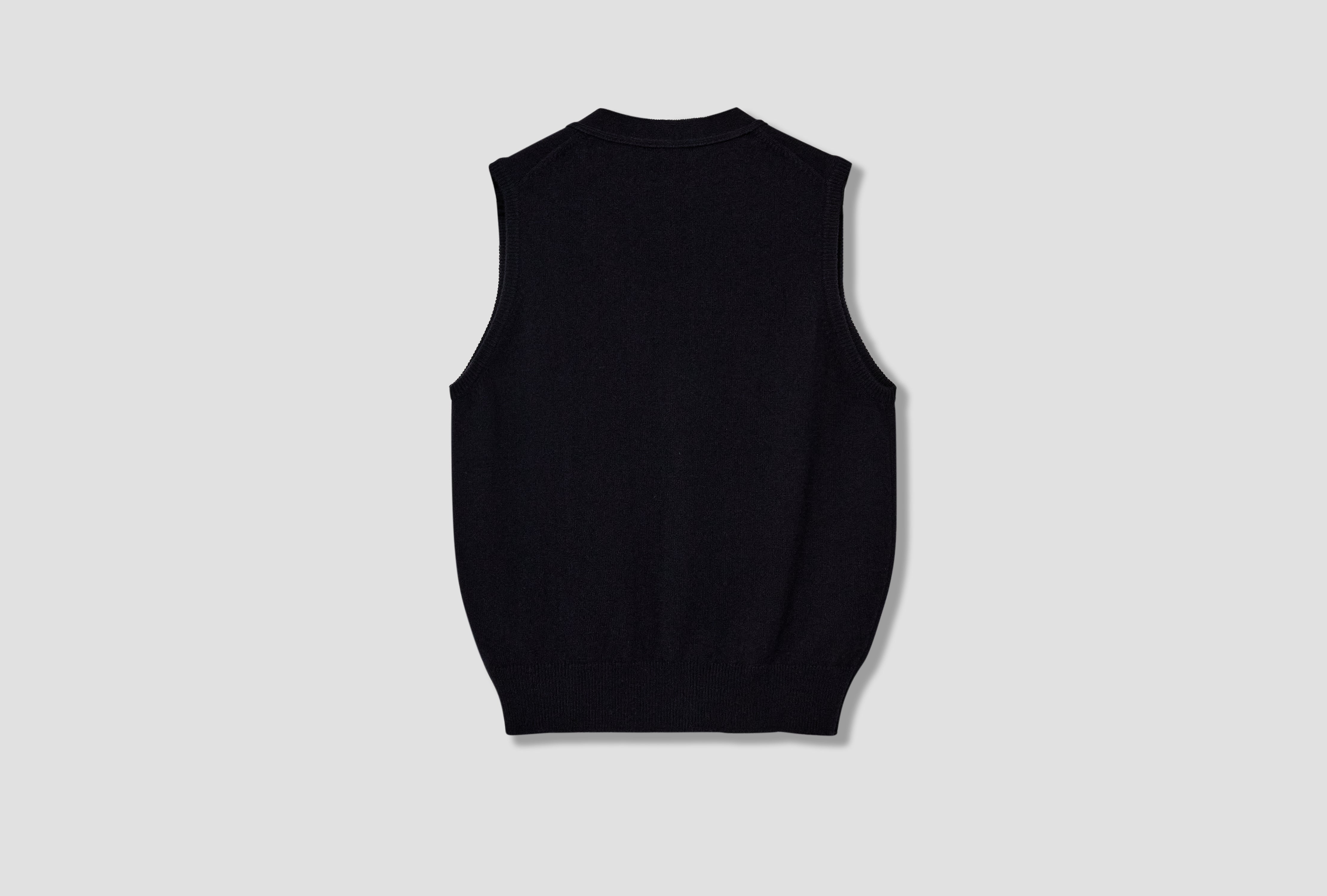 LAMBSWOOL VEST CARDIGAN DR2A3D 22688-01 Navy