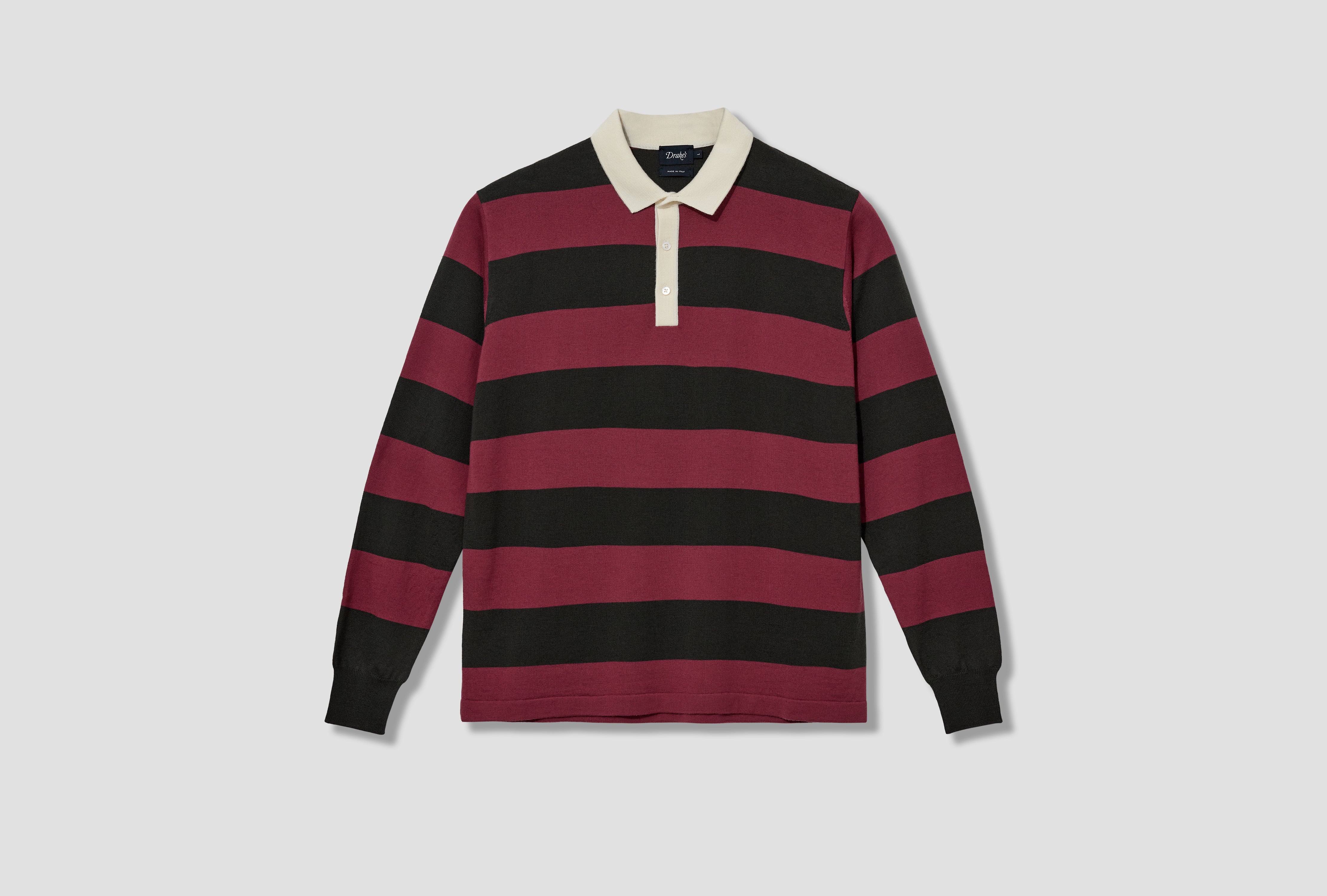 BLOCK STRIPE KNITTED RUGBY DR2A3H 25592-02 Olive