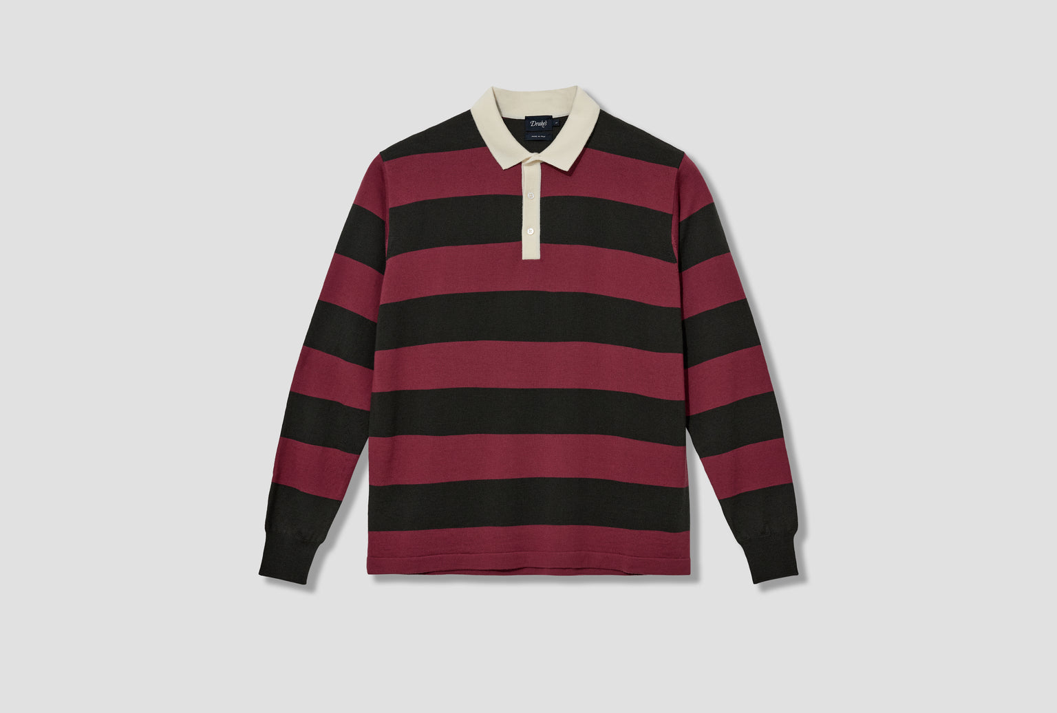 BLOCK STRIPE KNITTED RUGBY DR2A3H 25592-02 Olive