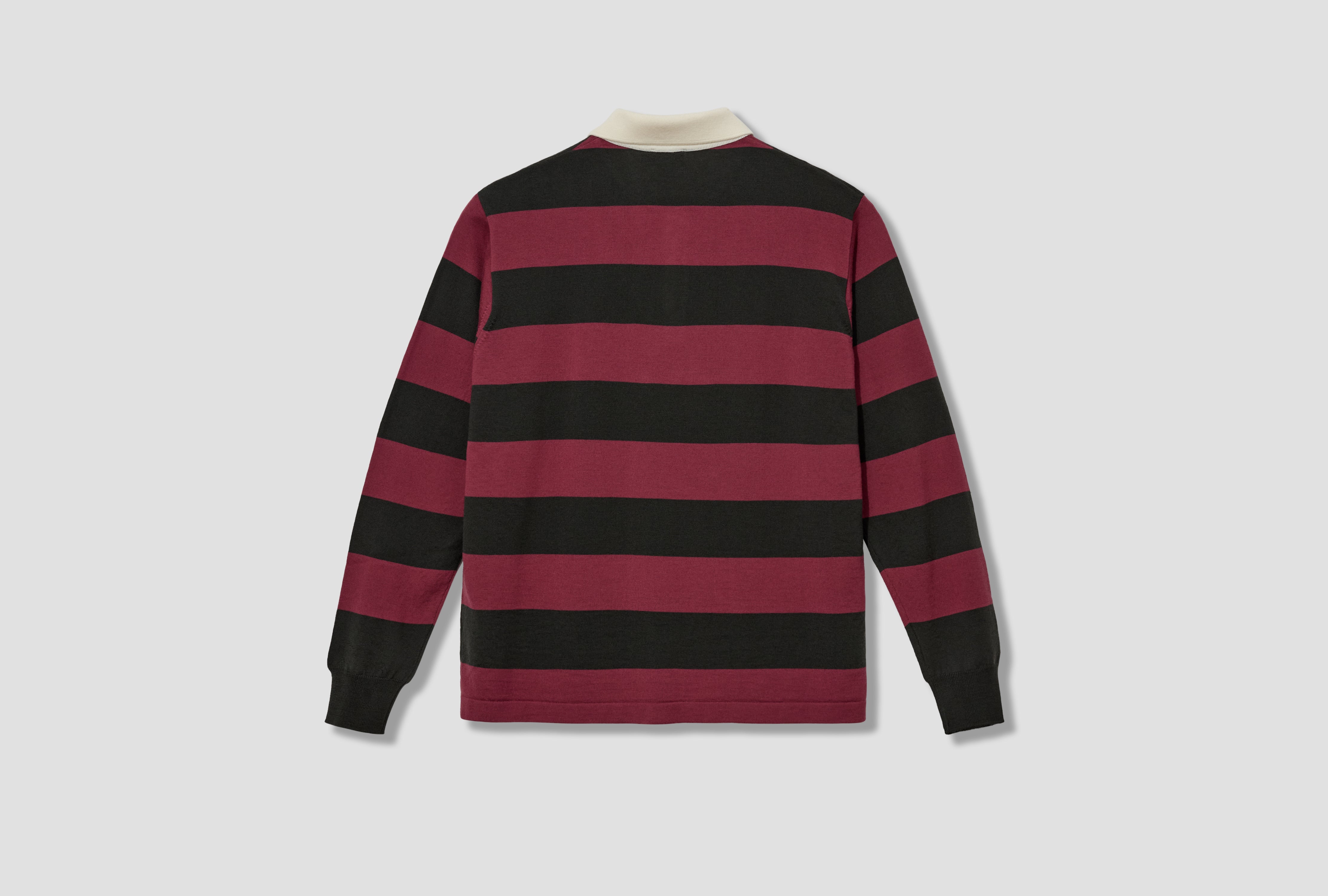 BLOCK STRIPE KNITTED RUGBY DR2A3H 25592-02 Olive