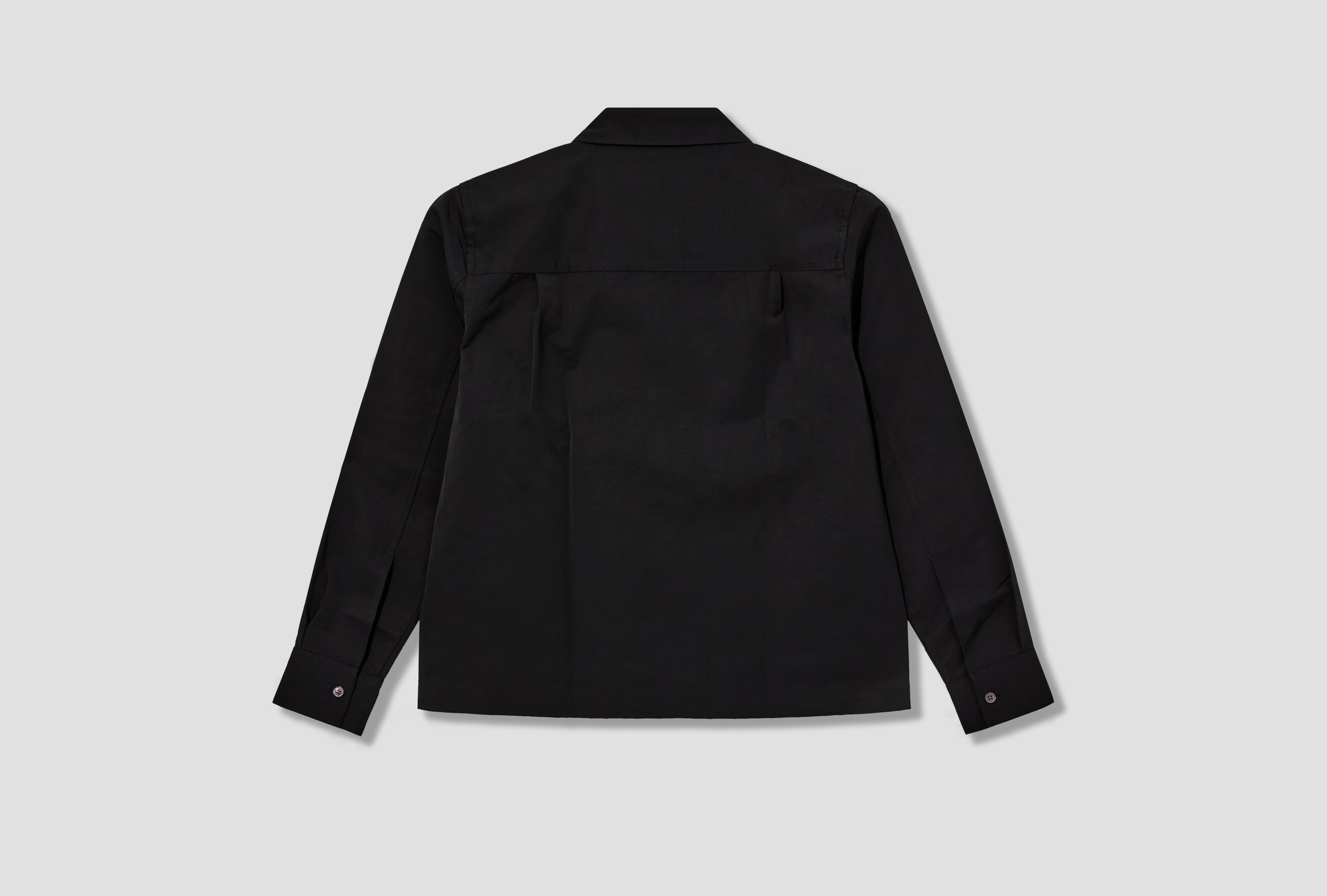 SHRUNK ZIP SHIRT - OTTOMAN 1-55S17 Black