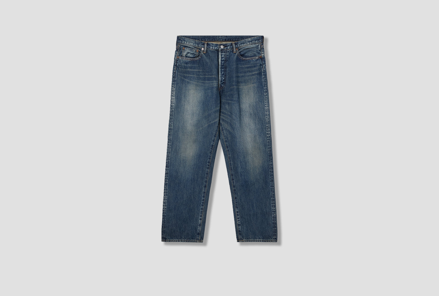 WASHED DENIM WIDE PANTS AP-4002 Blue
