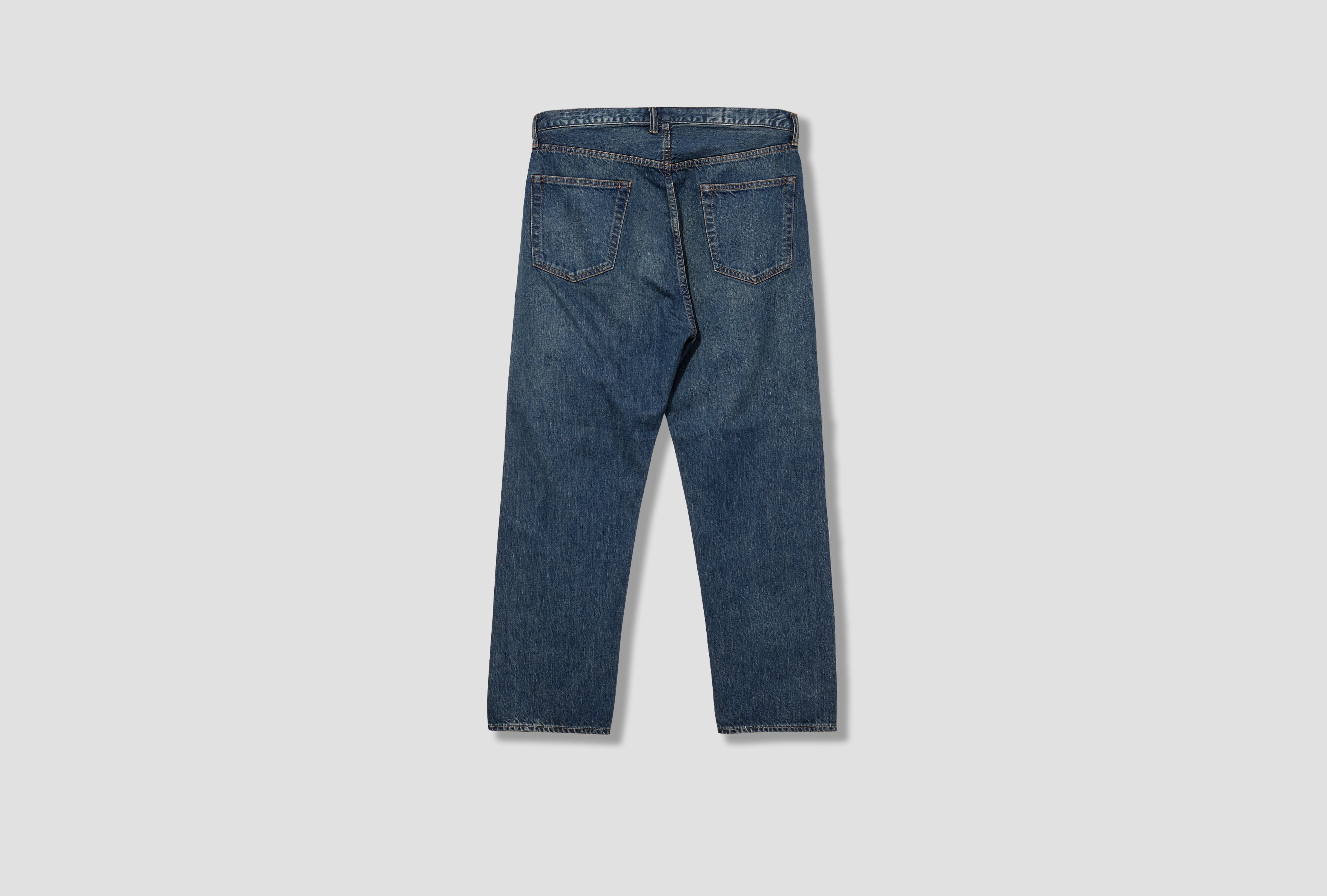 WASHED DENIM WIDE PANTS AP-4002 Blue