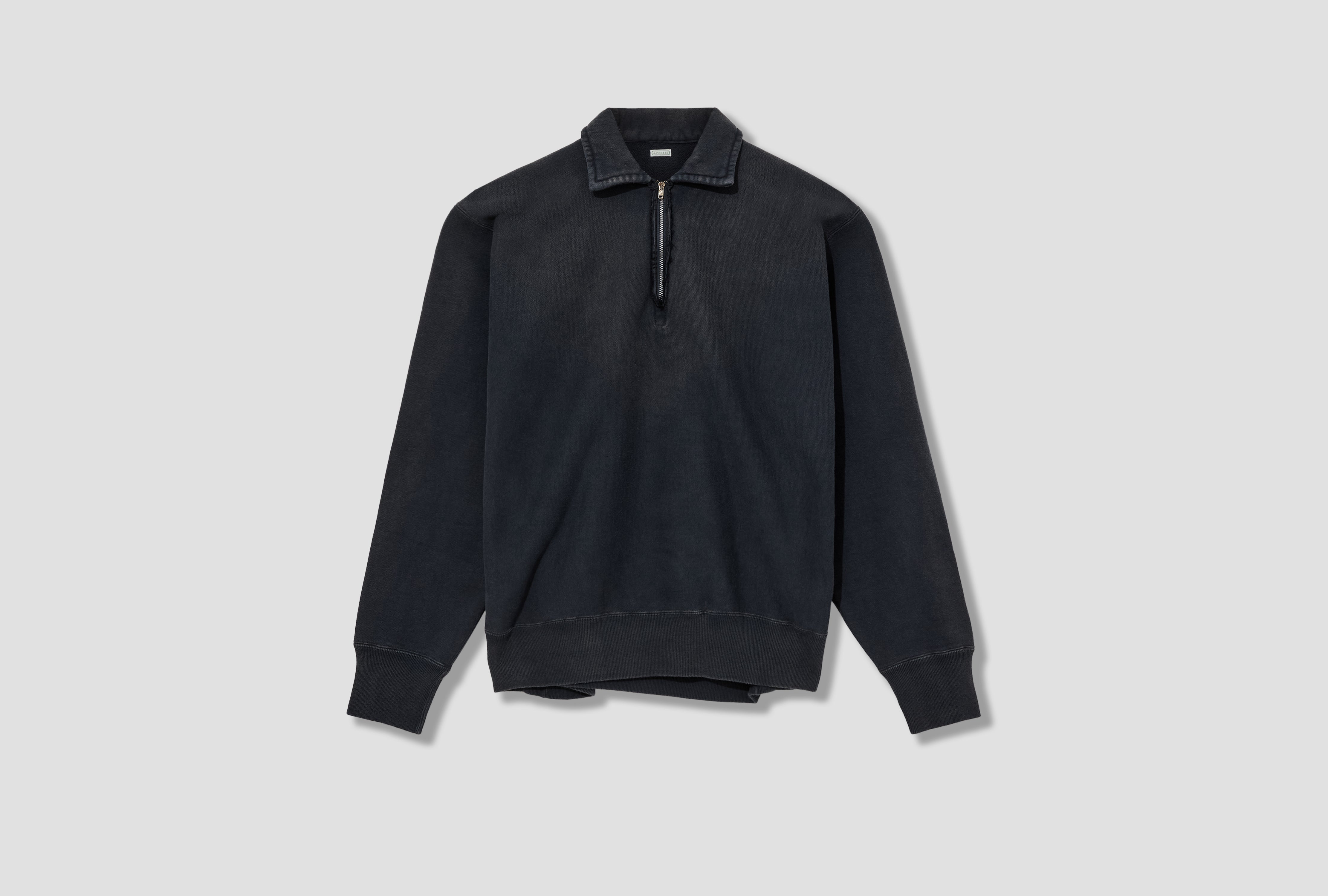 VINTAGE HALF ZIP SWEATSHIRT 25AAP-05-09 Black