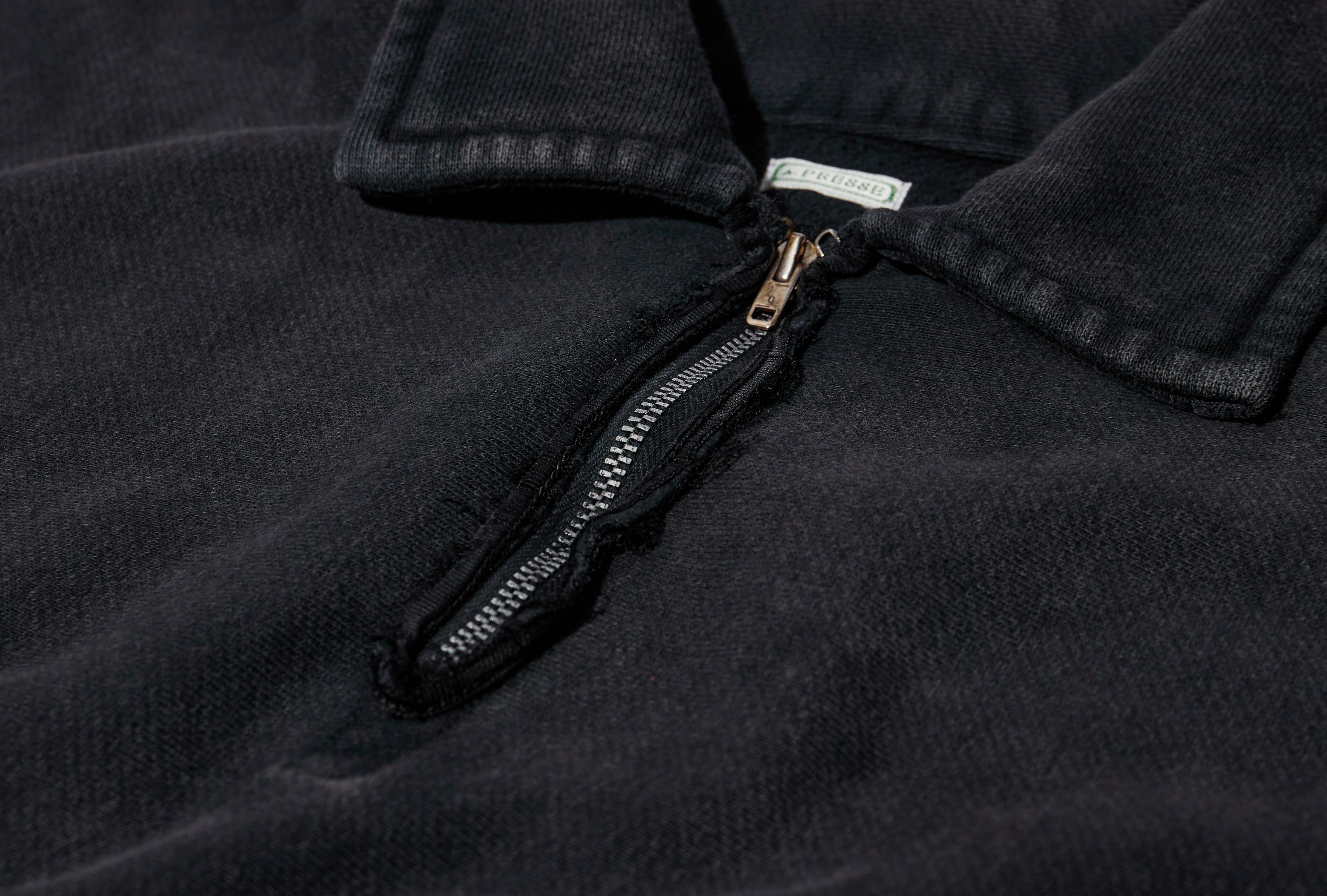 VINTAGE HALF ZIP SWEATSHIRT 25AAP-05-09 Black