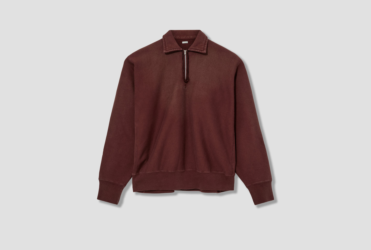VINTAGE HALF ZIP SWEATSHIRT 25AAP-05-09 Burgundy