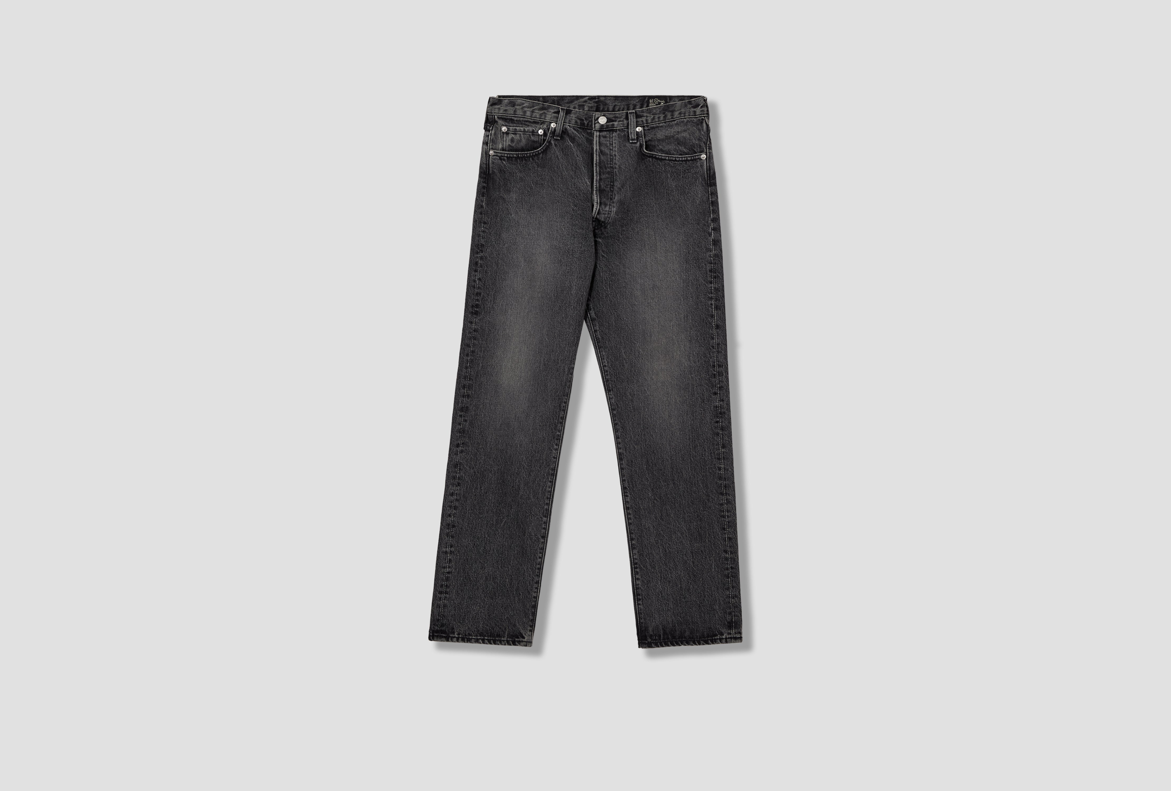 105W 1990’S STANDARD - 13OZ DENIM NO SELVEDGE / BLACK DENIM STONE 01-1050W-D61S Black