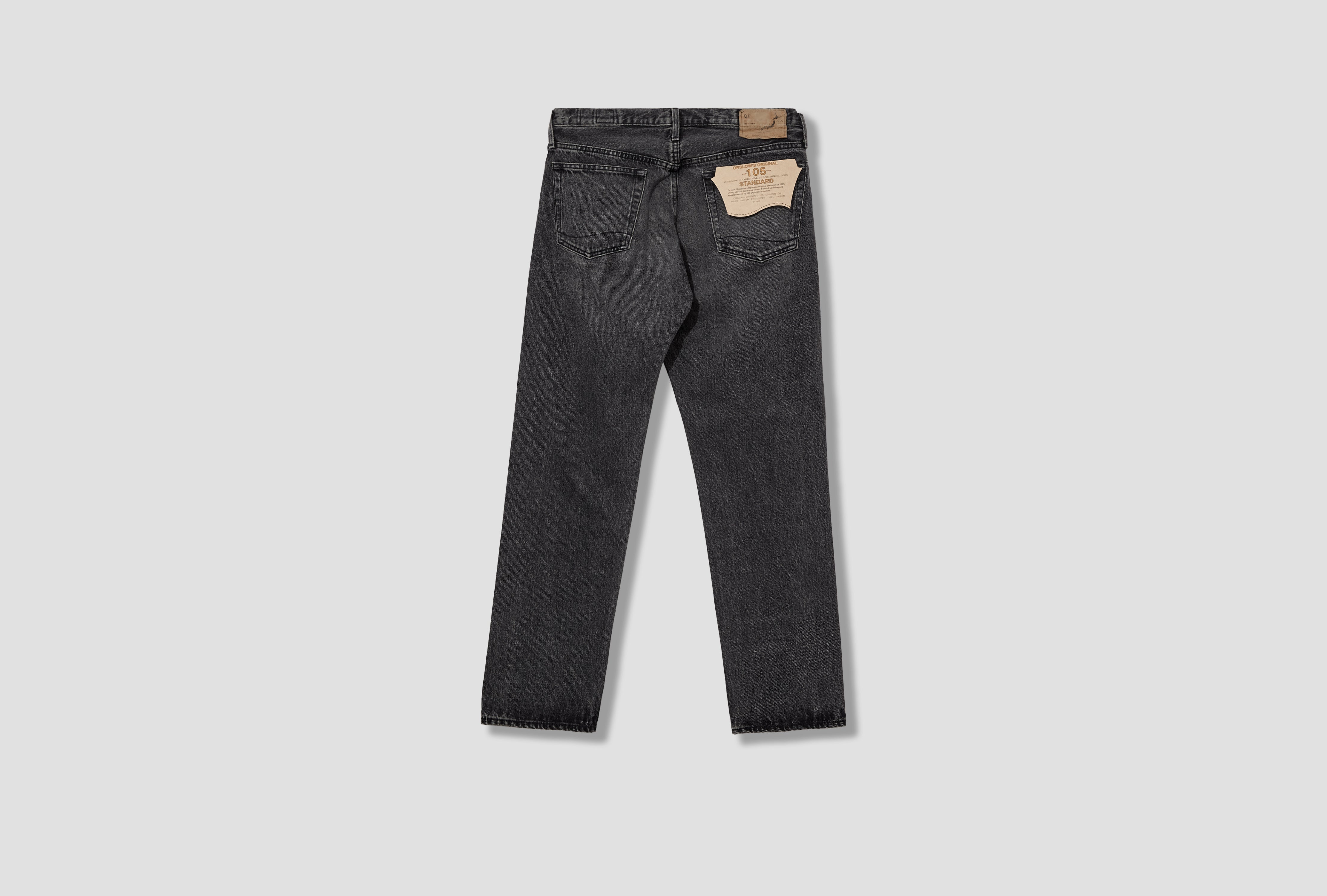 105W 1990’S STANDARD - 13OZ DENIM NO SELVEDGE / BLACK DENIM STONE 01-1050W-D61S Black