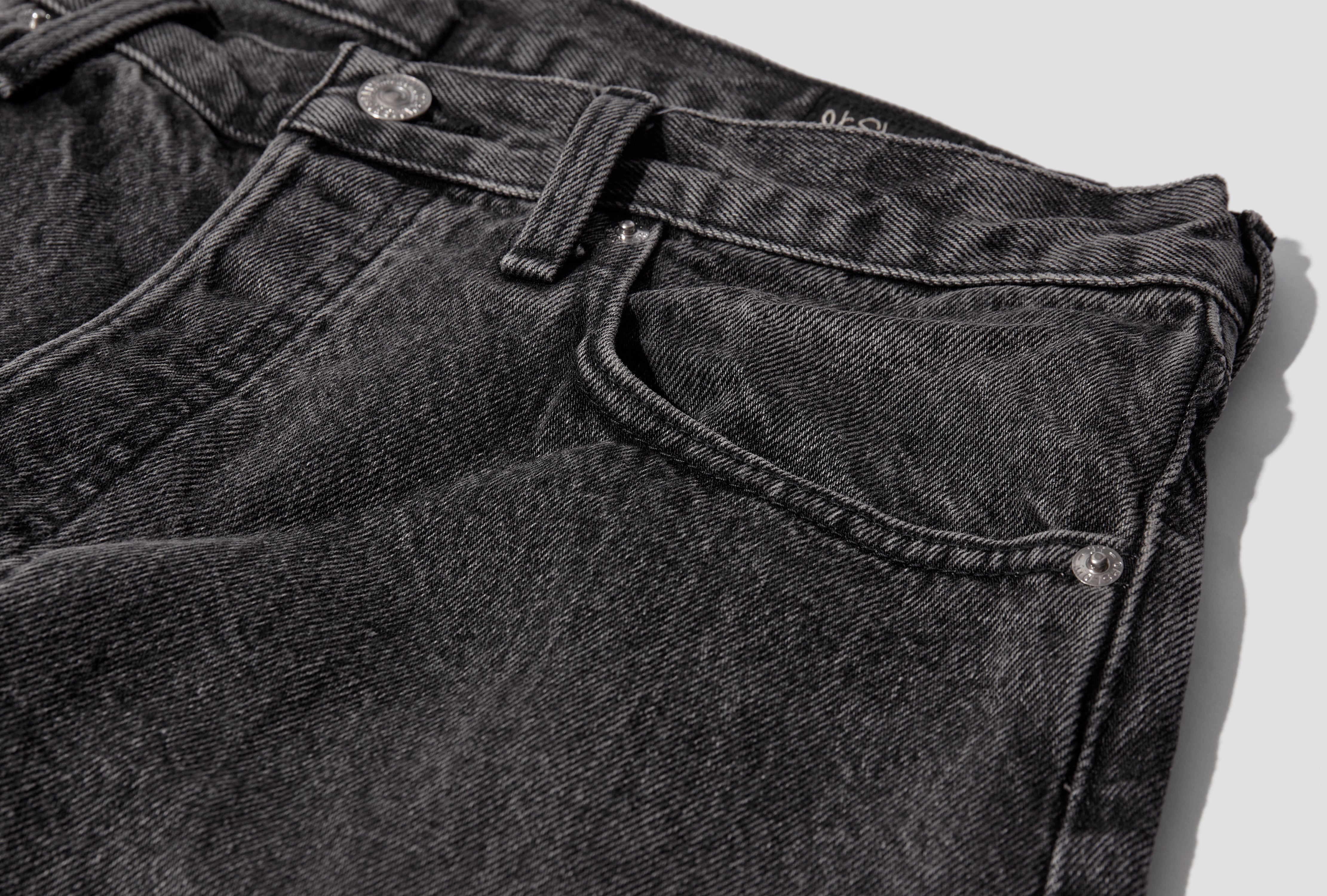 105W 1990’S STANDARD - 13OZ DENIM NO SELVEDGE / BLACK DENIM STONE 01-1050W-D61S Black