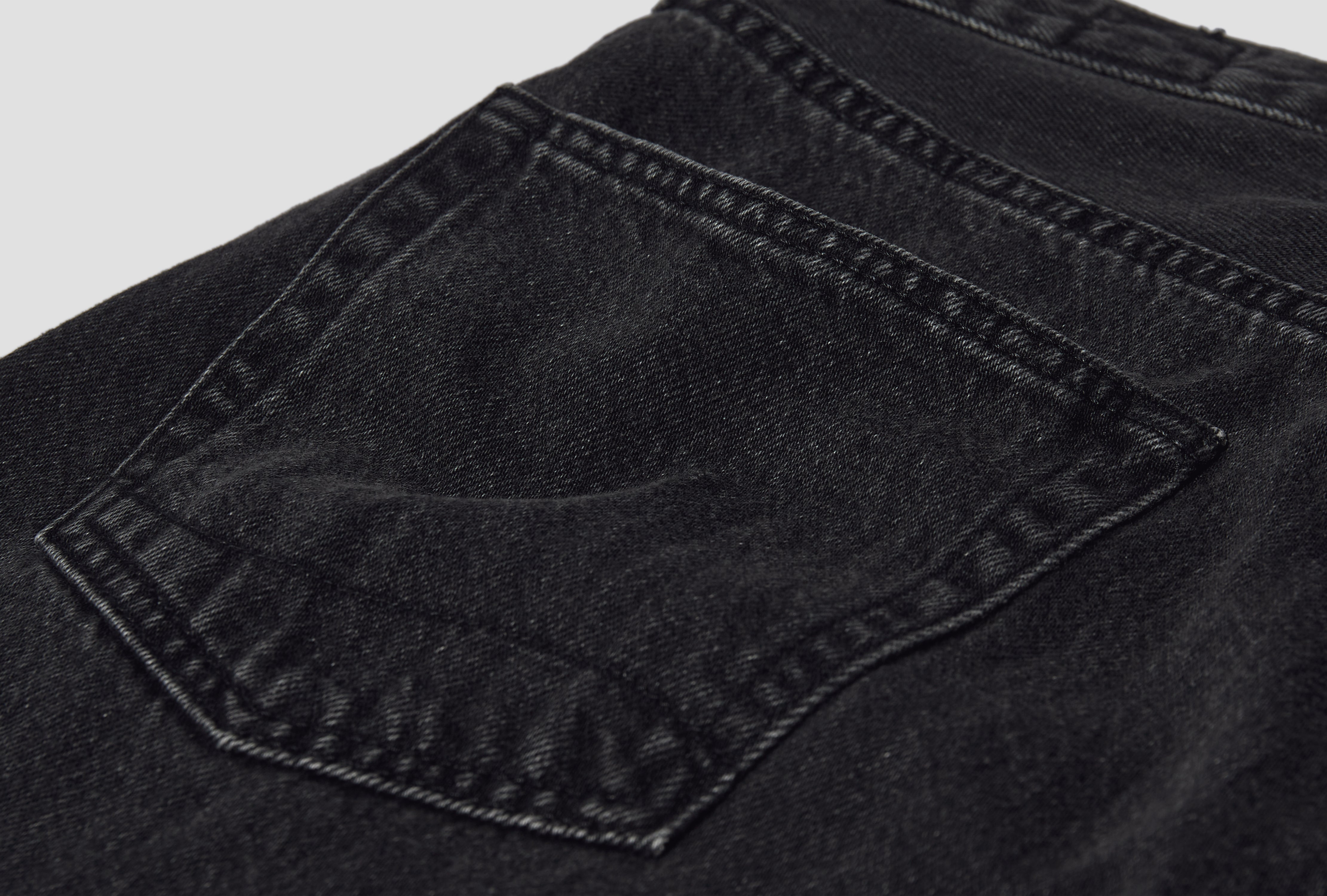 101 DAD'S FIT DENIM PANTS - 12.5OZ BLACK DENIM / BLACK DENIM STONE 01-1010W-D61S Black