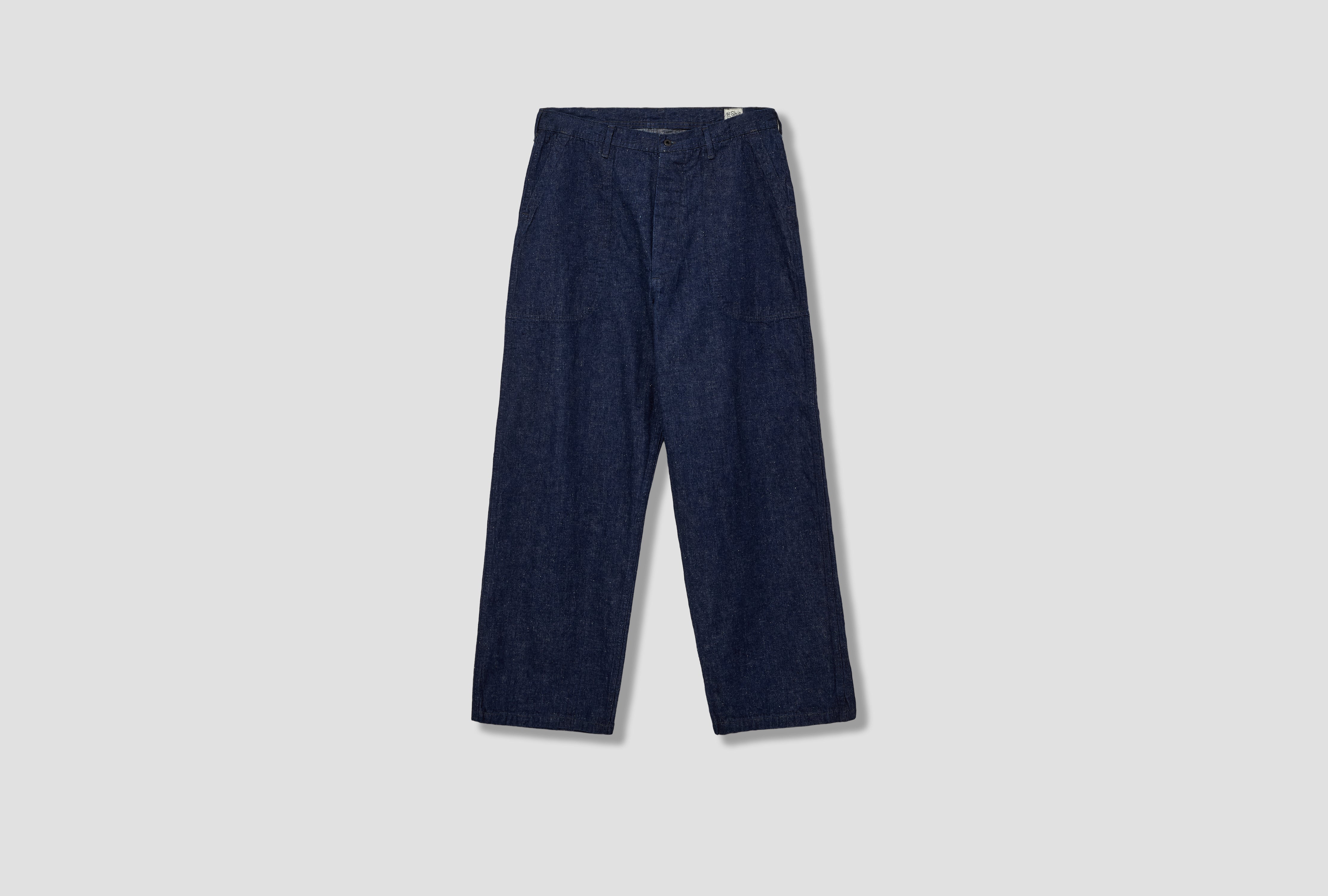 WIDE FIT US NAVY DENIM UTILITY PANTS - 9OZ ORIGINAL SELVEDGE DENIM / ONE WASH 01-V5130-81 Blue