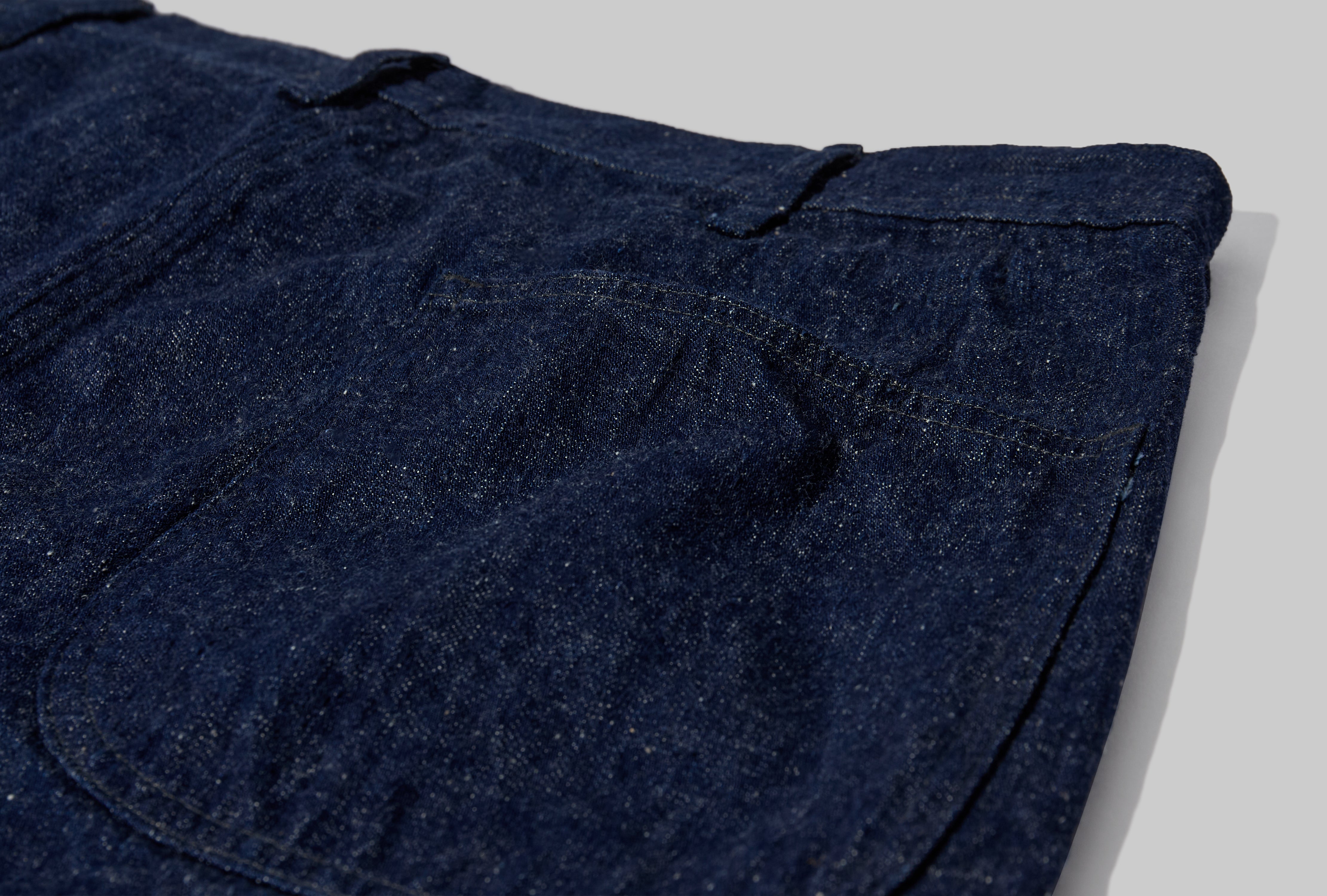 WIDE FIT US NAVY DENIM UTILITY PANTS - 9OZ ORIGINAL SELVEDGE DENIM / ONE WASH 01-V5130-81 Blue