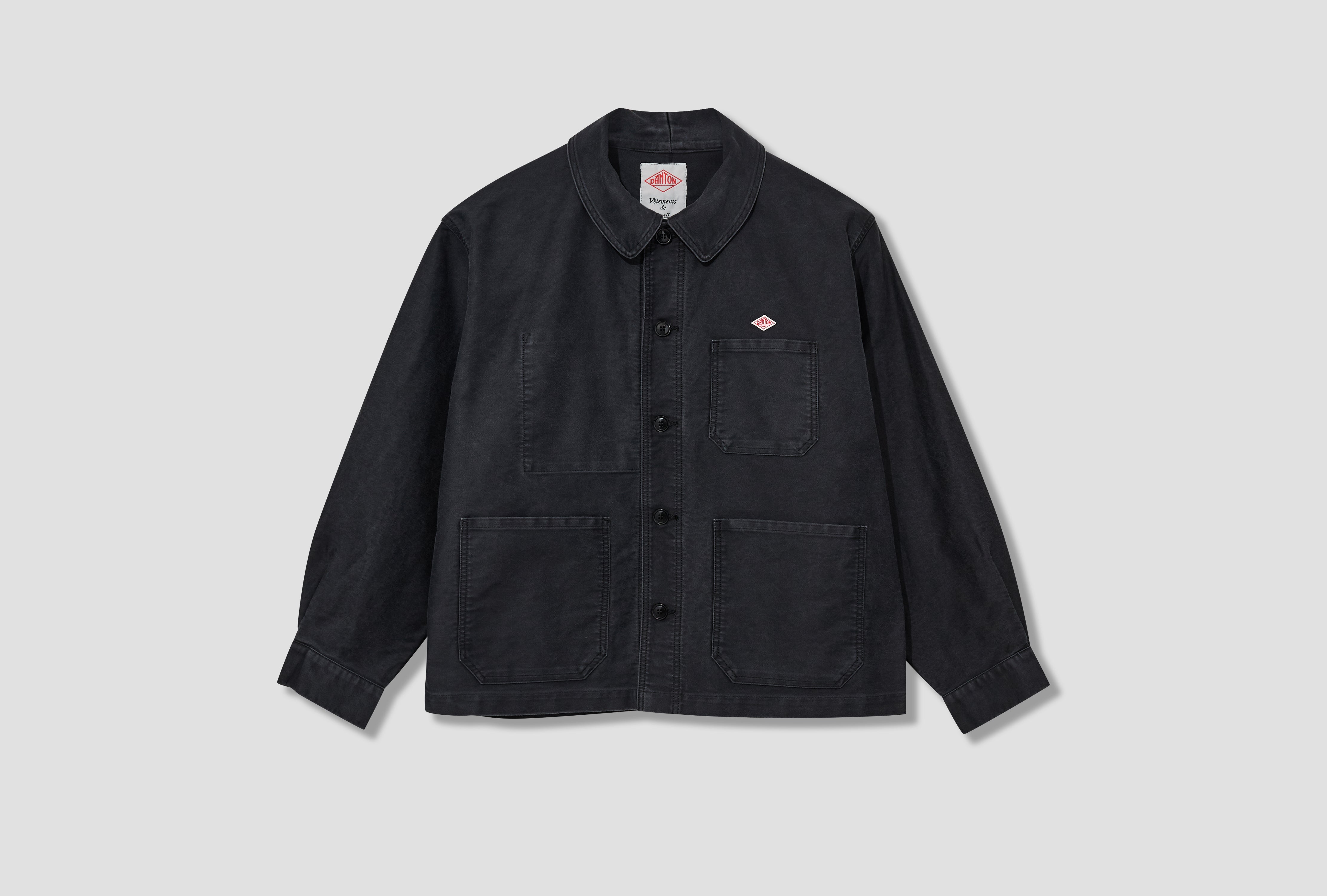 WIDE COVERALLS - SULFUR DYE HEAVY MOLESKIN #DT-A0662 HMK Black