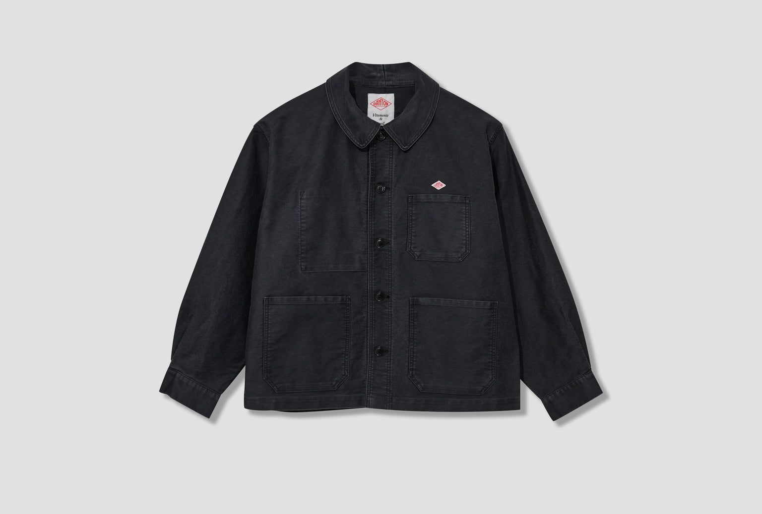 WIDE COVERALLS - SULFUR DYE HEAVY MOLESKIN #DT-A0662 HMK Black