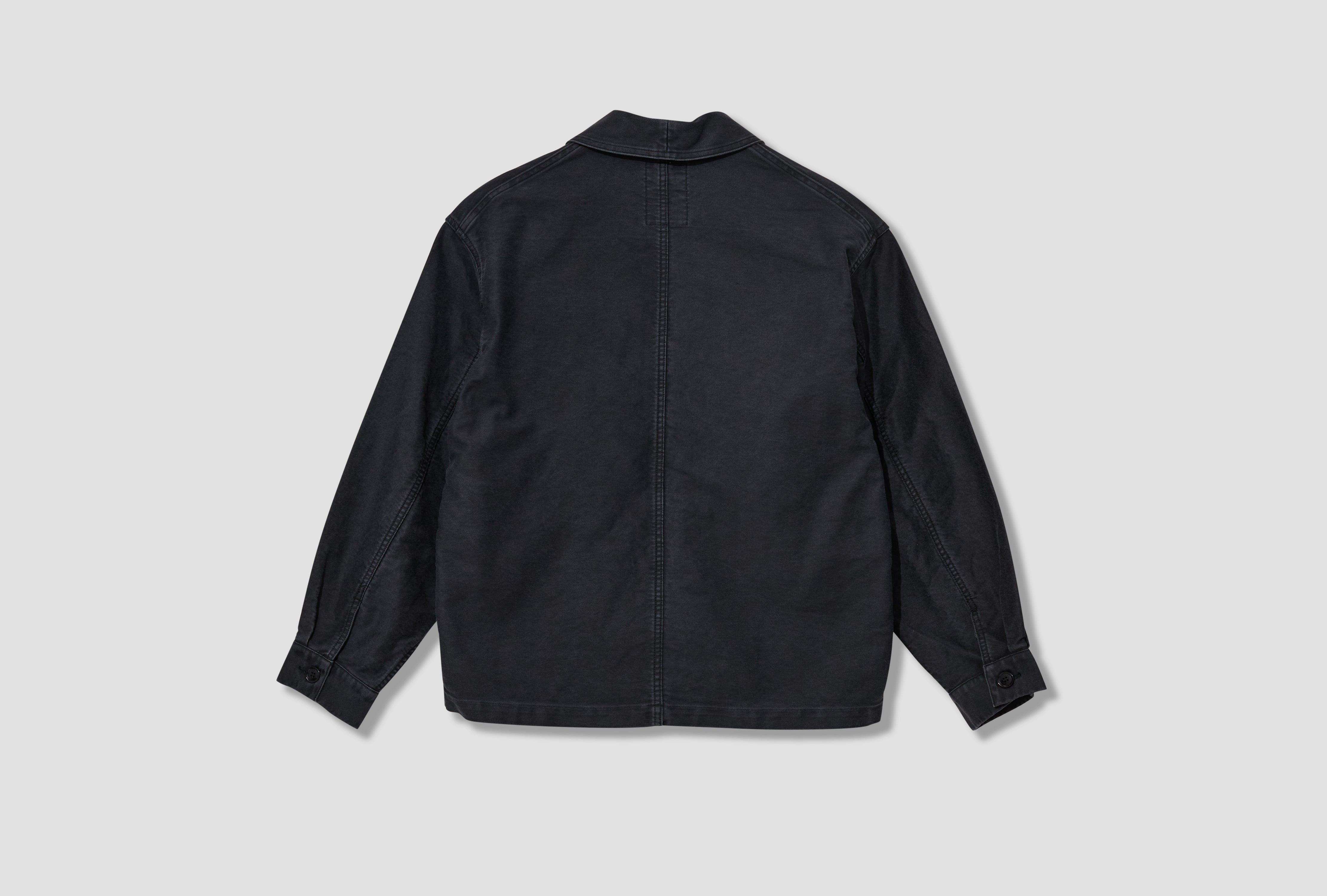 WIDE COVERALLS - SULFUR DYE HEAVY MOLESKIN #DT-A0662 HMK Black