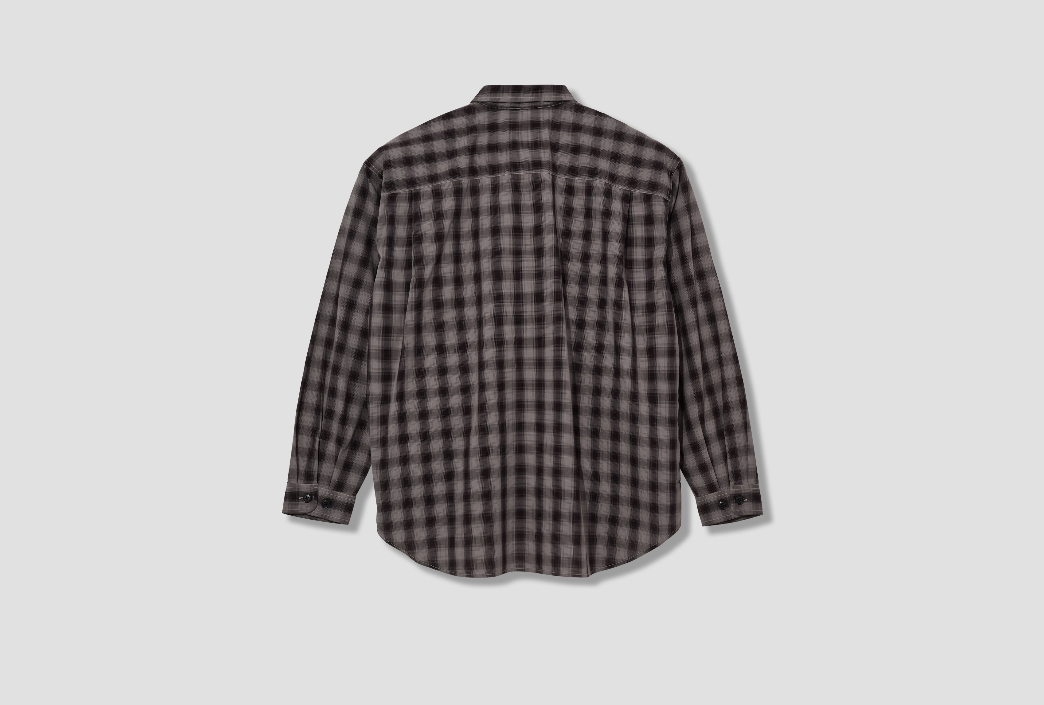 WORK SHIRT - TC VOILE POPLIN #DT-B0398 TCV Dark brown
