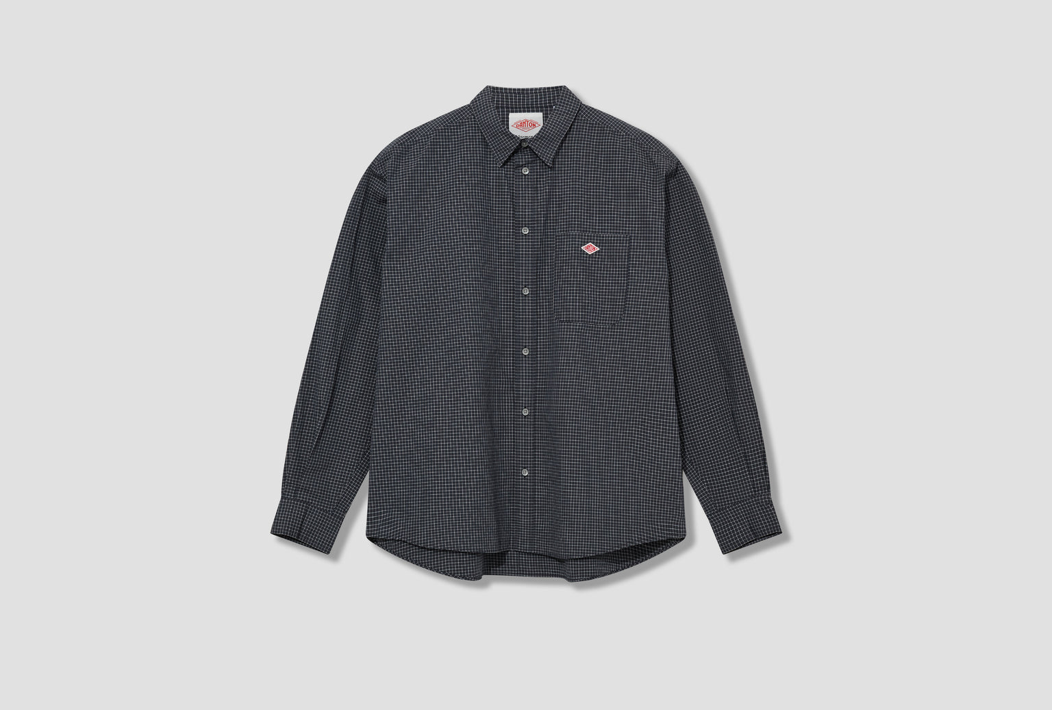 WORK SHIRT JACKET - 50/1COMPACT TYPEWRITER GRAPH CHECK #DT-B0392 CTH Black