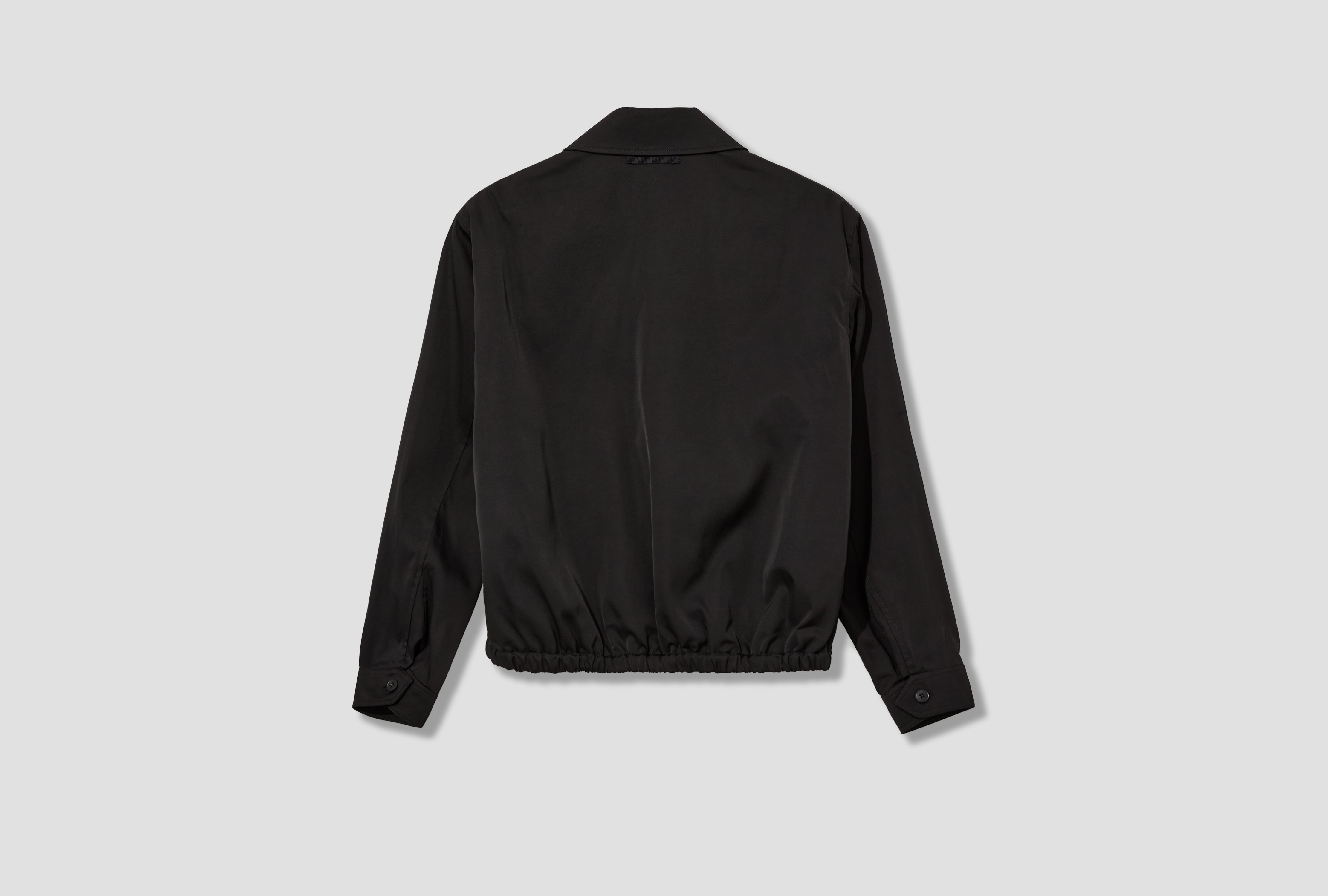 SCULPTURAL NYLON BOMBER - RECYCLED NYLON AND COTTON CL207 Black