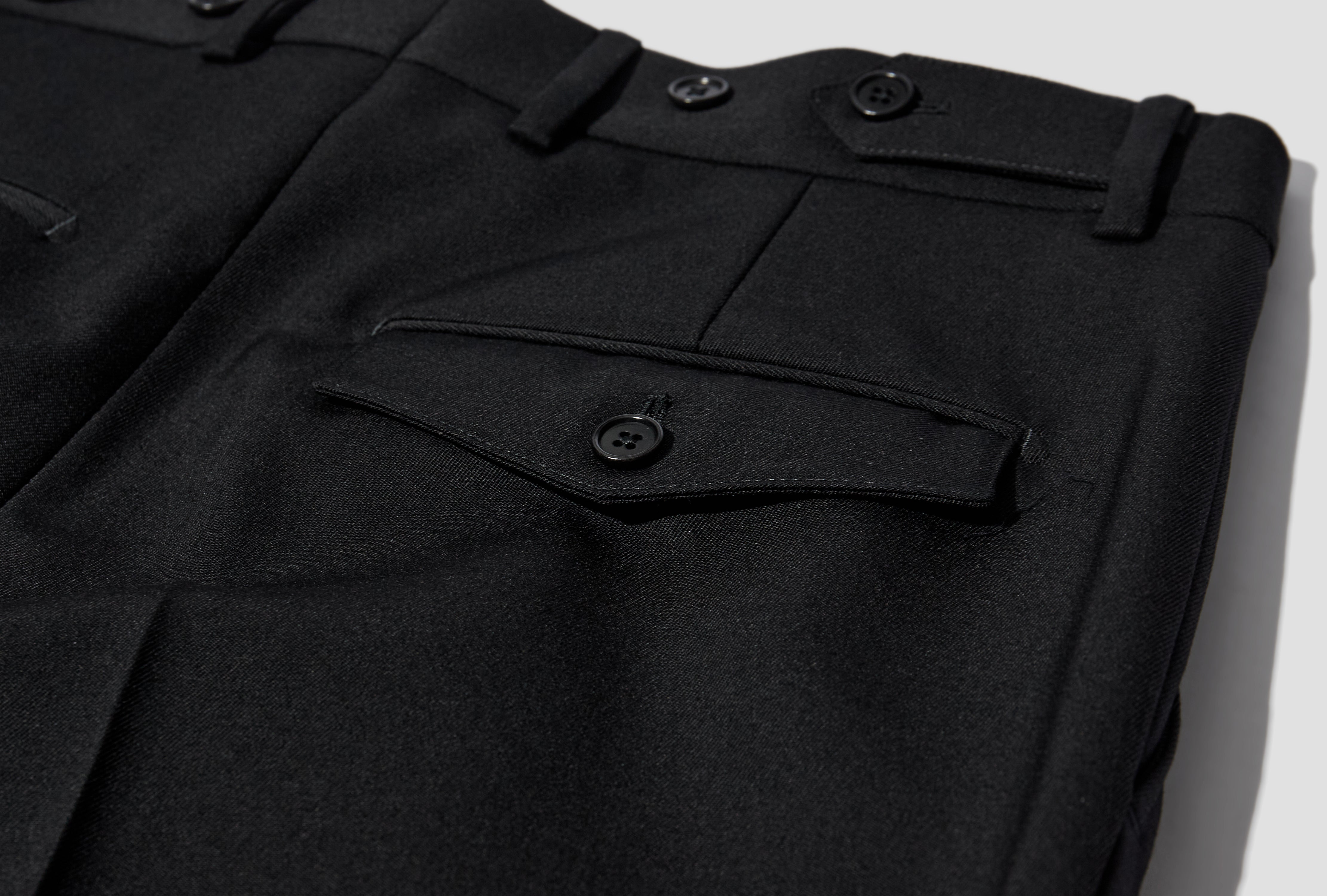 OVERSIZED CHINO - HEAVY WOOL TWILL CL103 Black