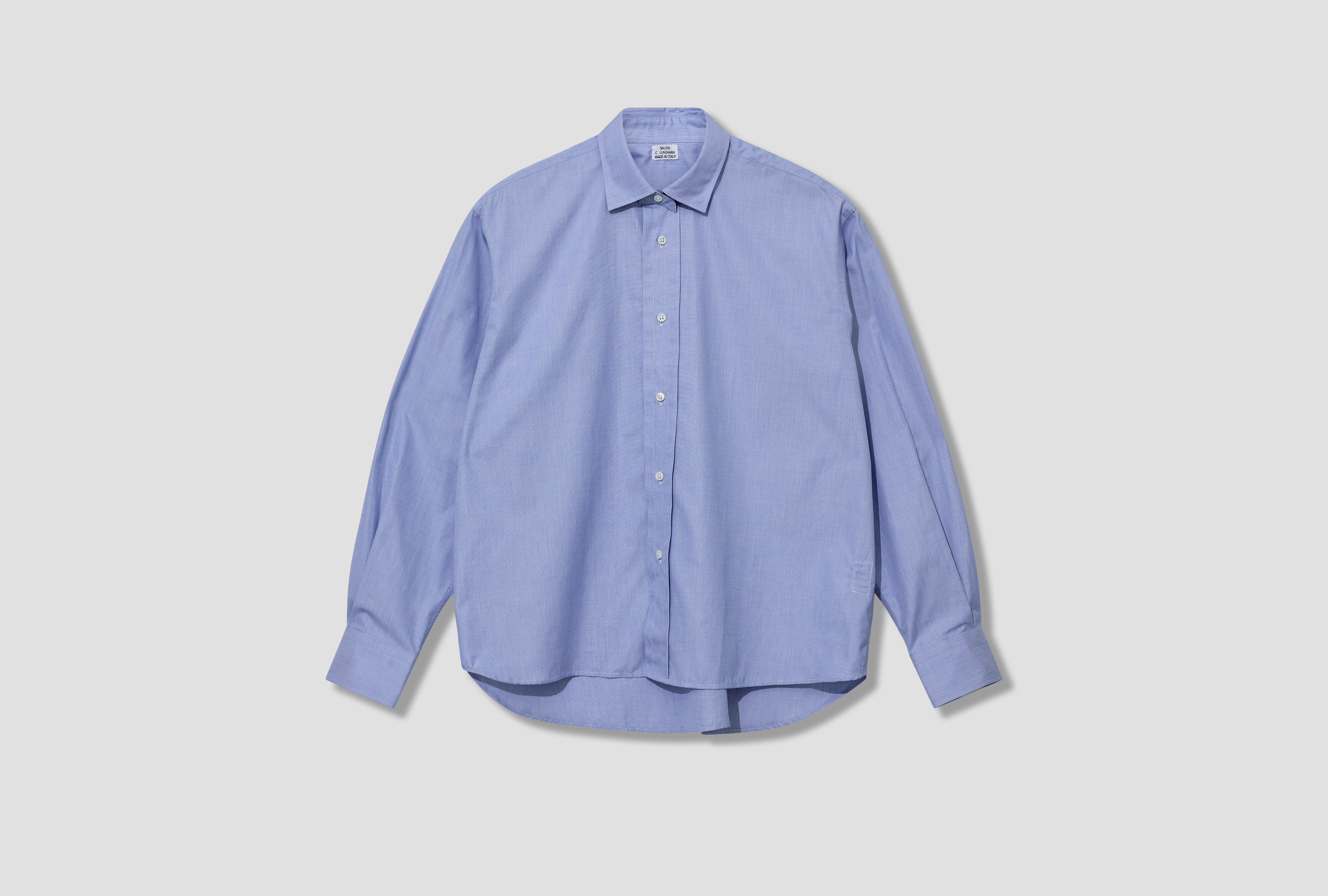 DOUBLE COLLAR SHIRT - RAMSES COTTON FIL A FIL CL504 Blue