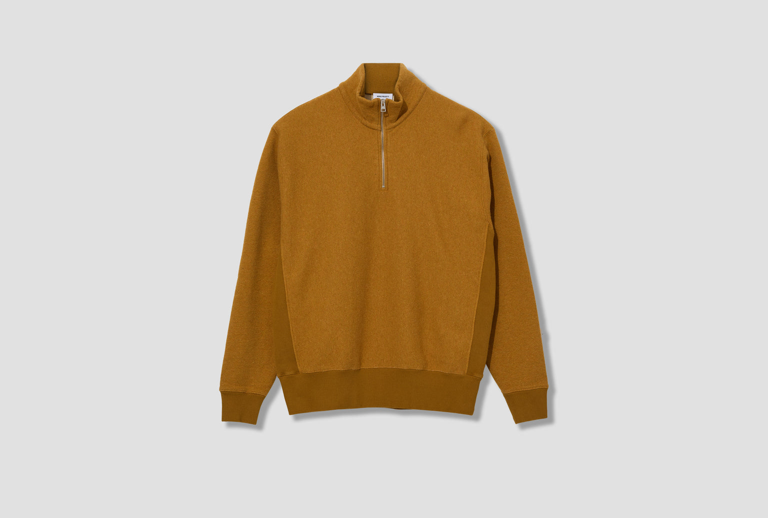KETEL RELAXED COTTON WOOL HALF ZIP SWEATSHIRT N20-1384 Yellow