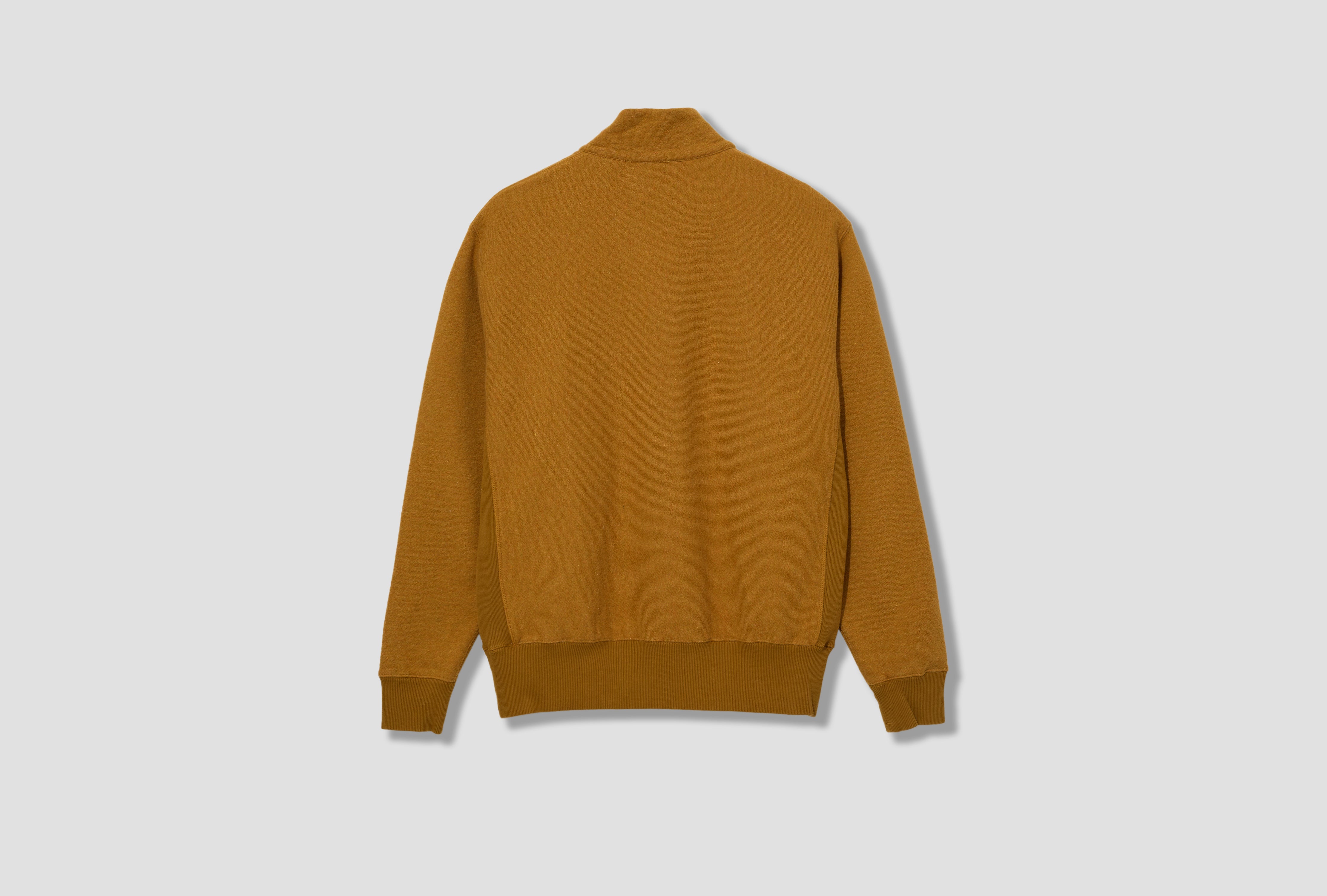 KETEL RELAXED COTTON WOOL HALF ZIP SWEATSHIRT N20-1384 Yellow