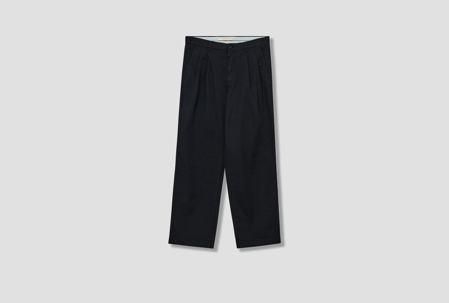 BENN RELAXED TWILL PLEATED TROUSER N25-0427 Black