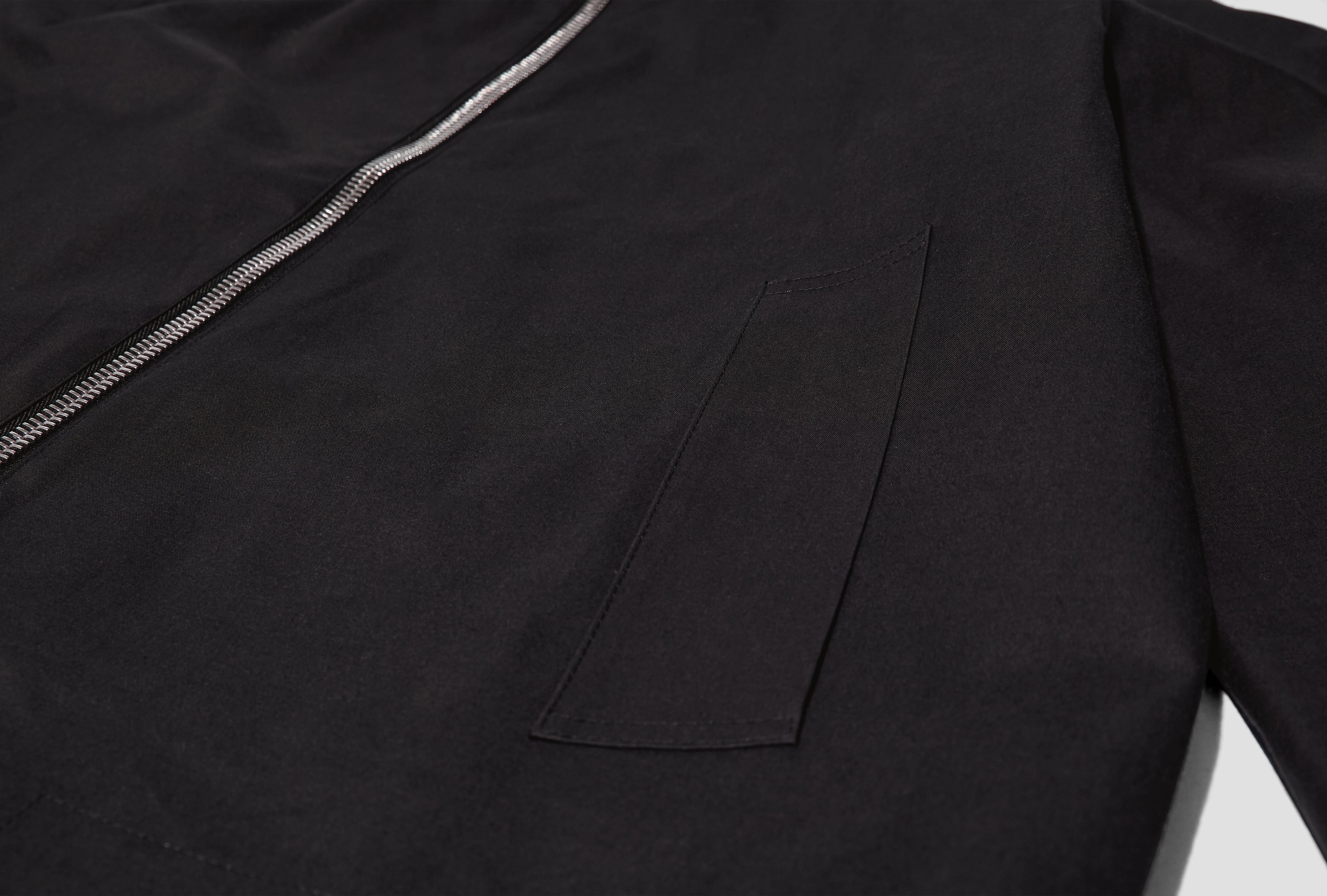 RUBBER ZIP SMOCK - HANCOCK 1-51O48 Black