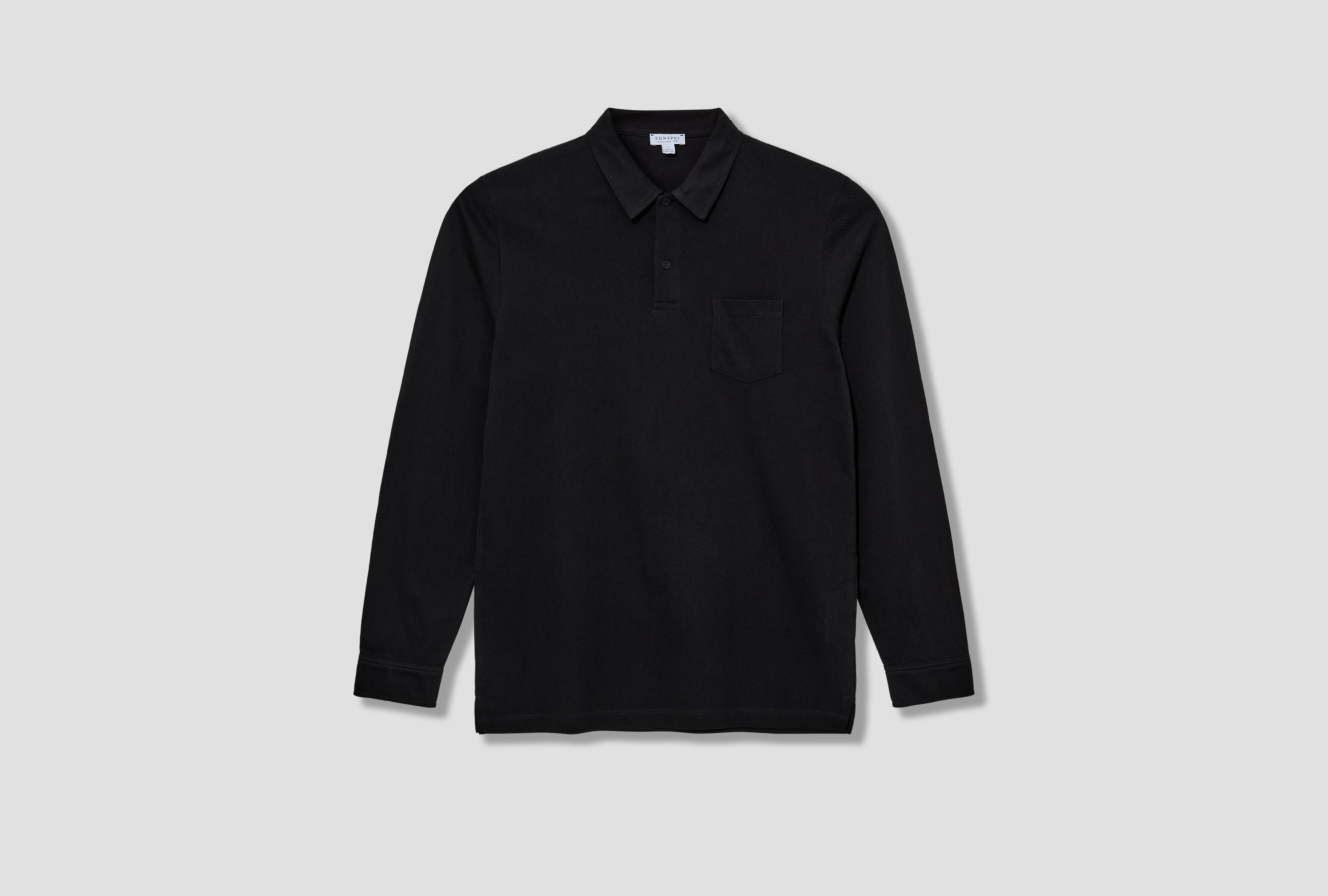 LONG SLEEVE RIVIERA POLO SHIRT MPOL1031 Black