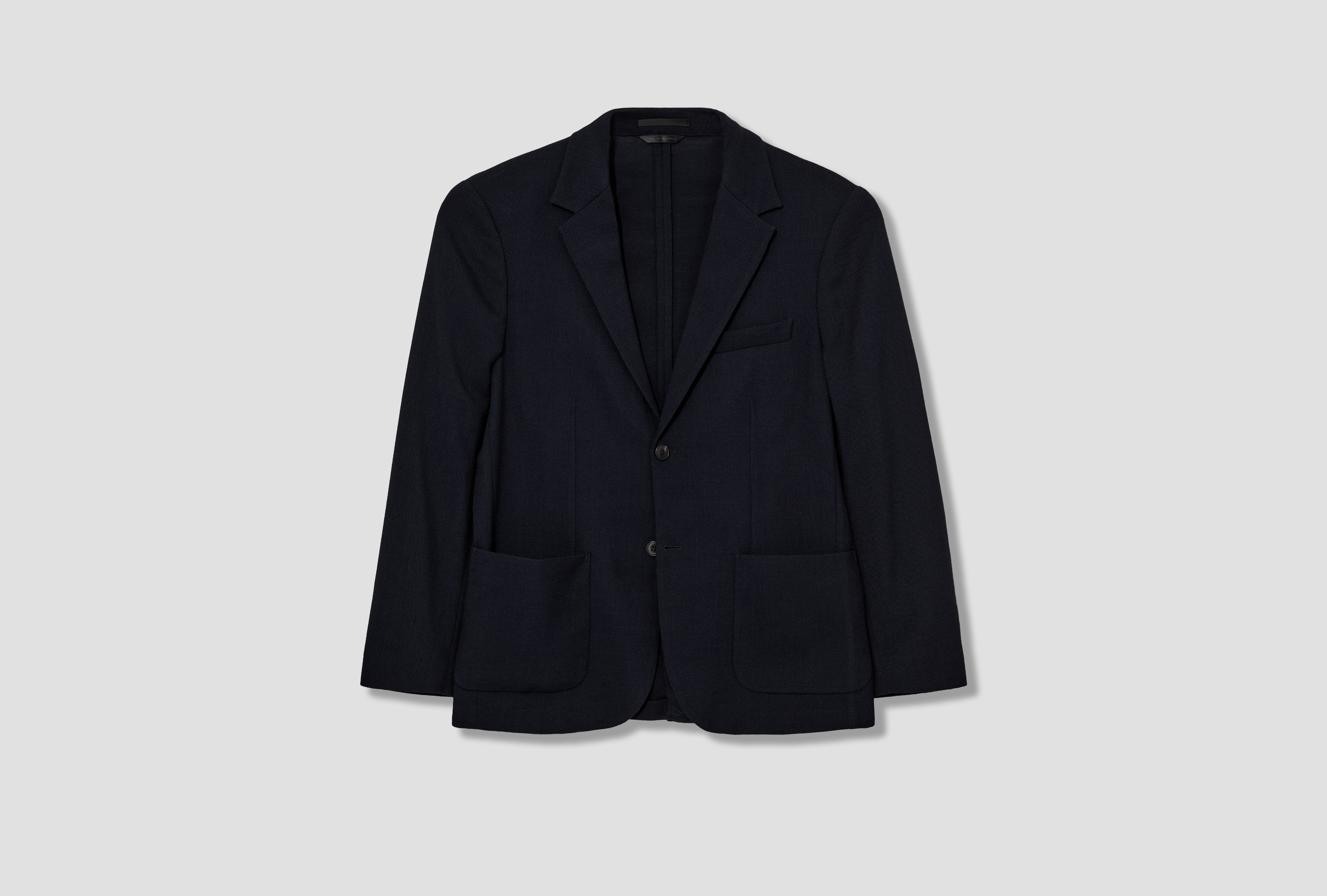 TEXTURED WOOL BLAZER MJAC7188 Navy