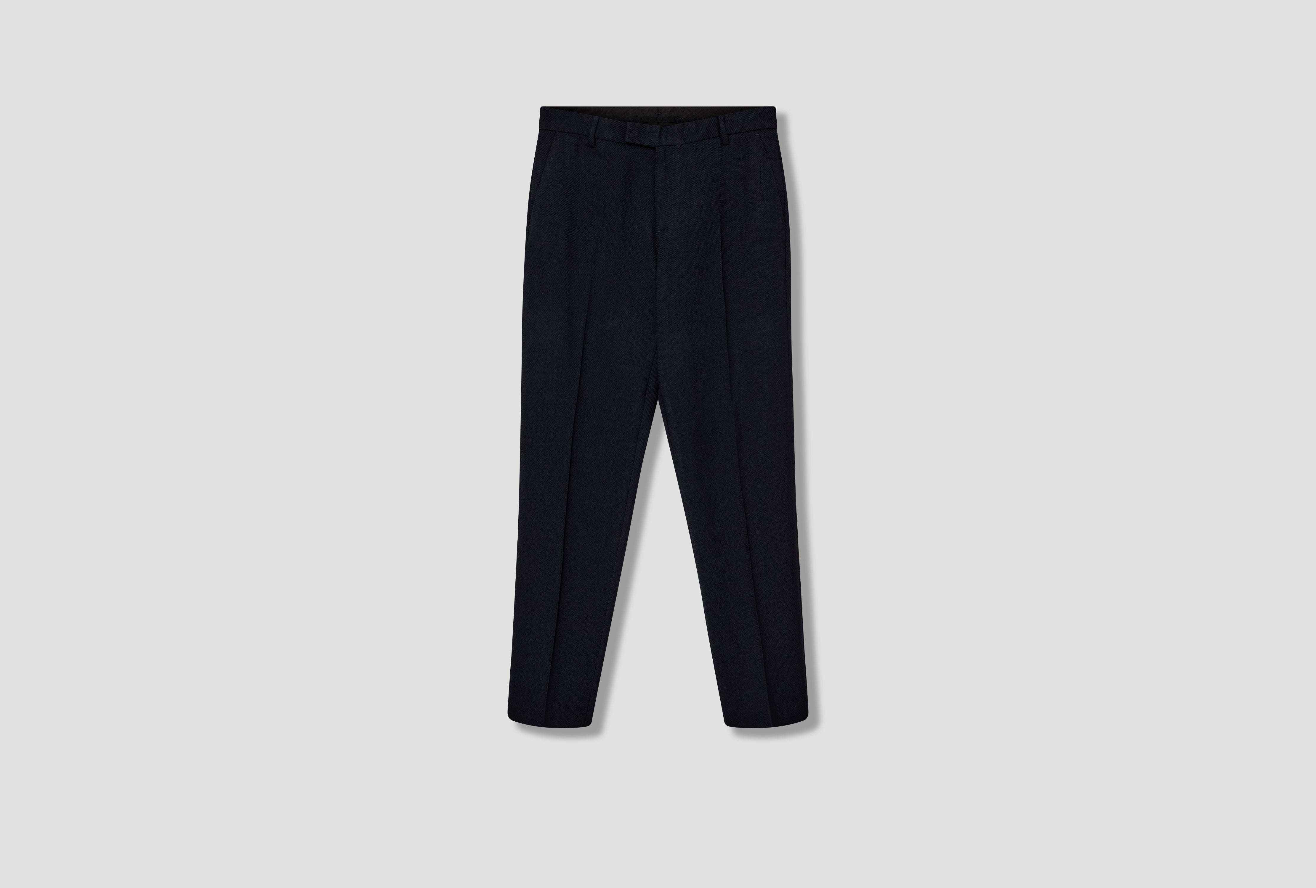 TEXTURED WOOL TROUSER MTRS3116 Navy