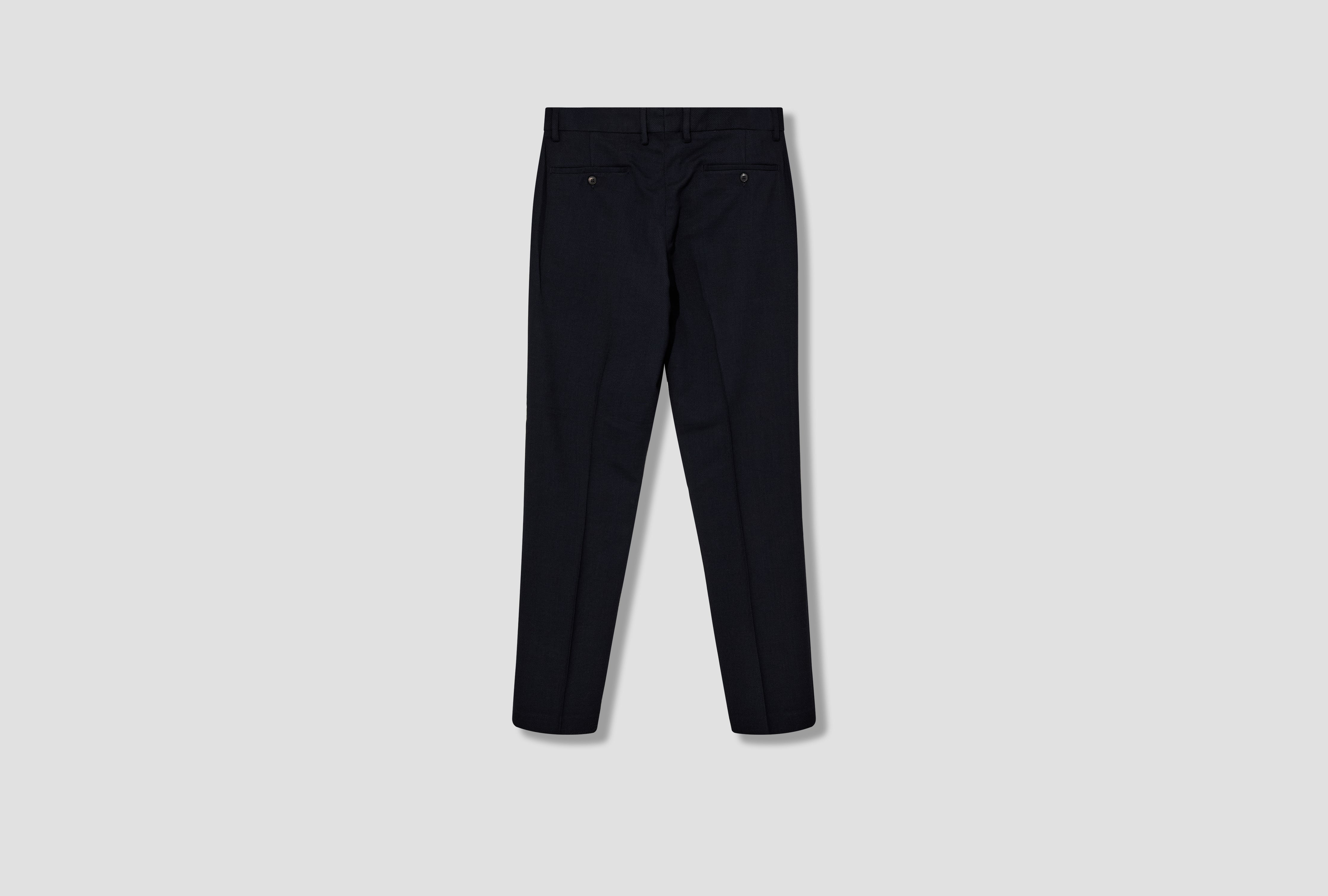 TEXTURED WOOL TROUSER MTRS3116 Navy