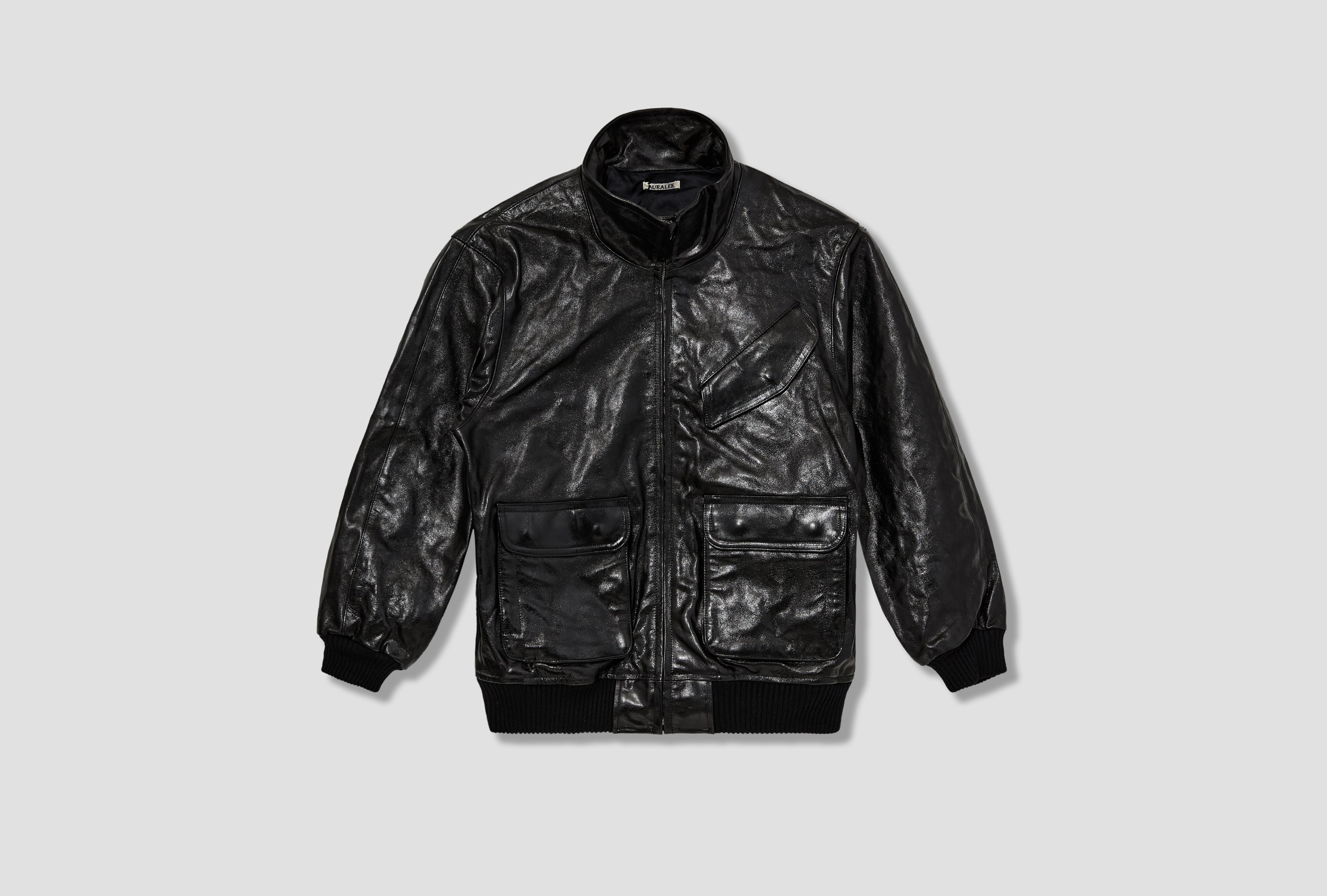 LAMB LEATHER ZIP BLOUSON A25AB01WX Black