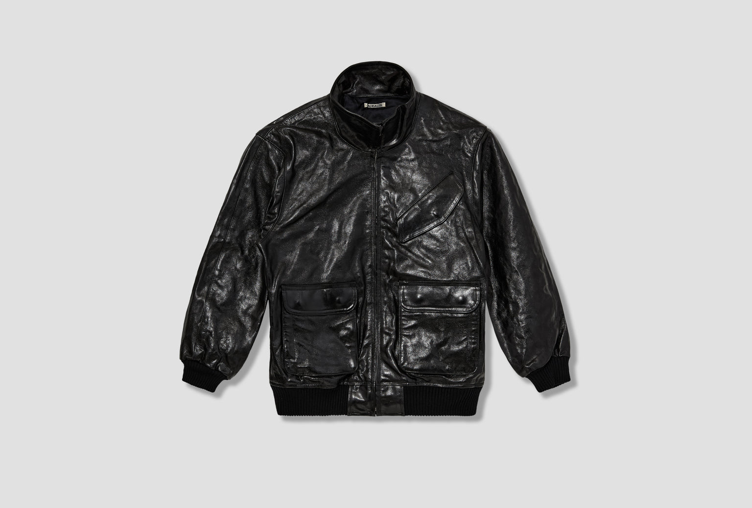 LAMB LEATHER ZIP BLOUSON A25AB01WX Black