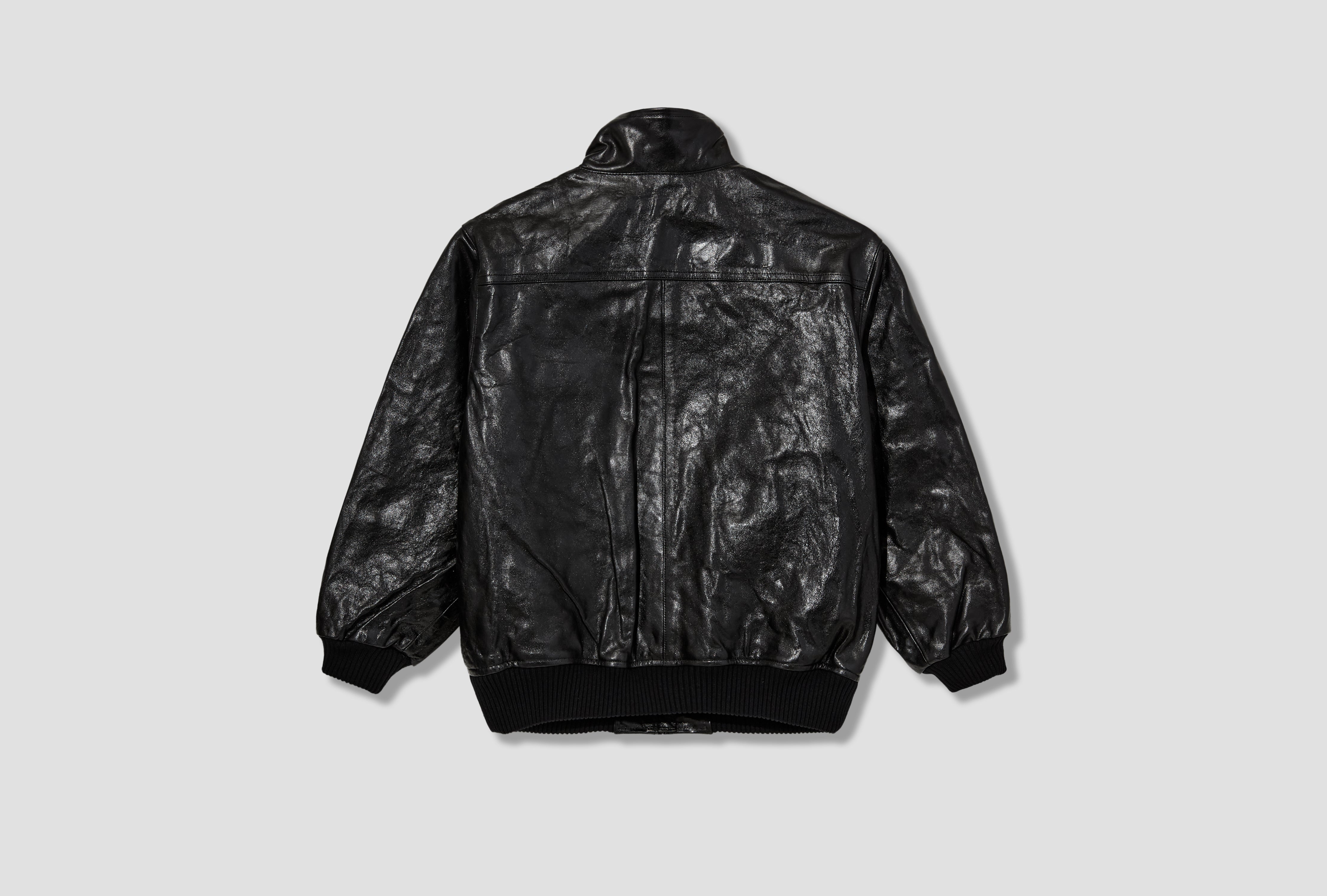 LAMB LEATHER ZIP BLOUSON A25AB01WX Black