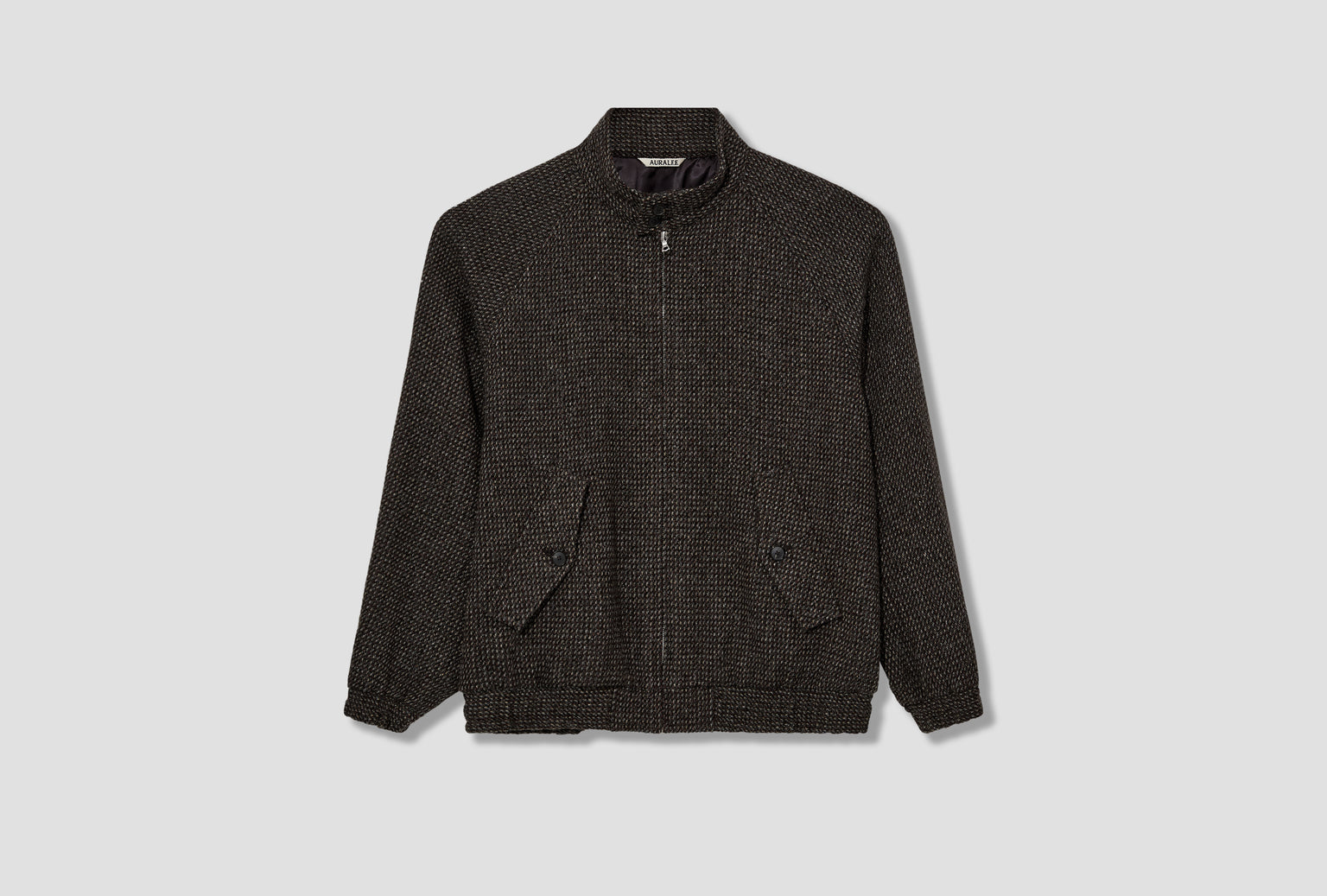 ALPACA WOOL SILK TWEED ZIP BLOUSON A25AB03LS Grey