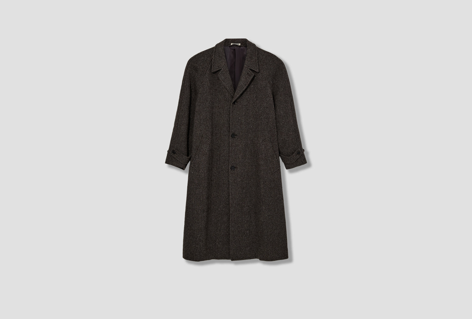 ALPACA WOOL SILK TWEED SOUTIEN COLLAR COAT A25AC01LS Grey