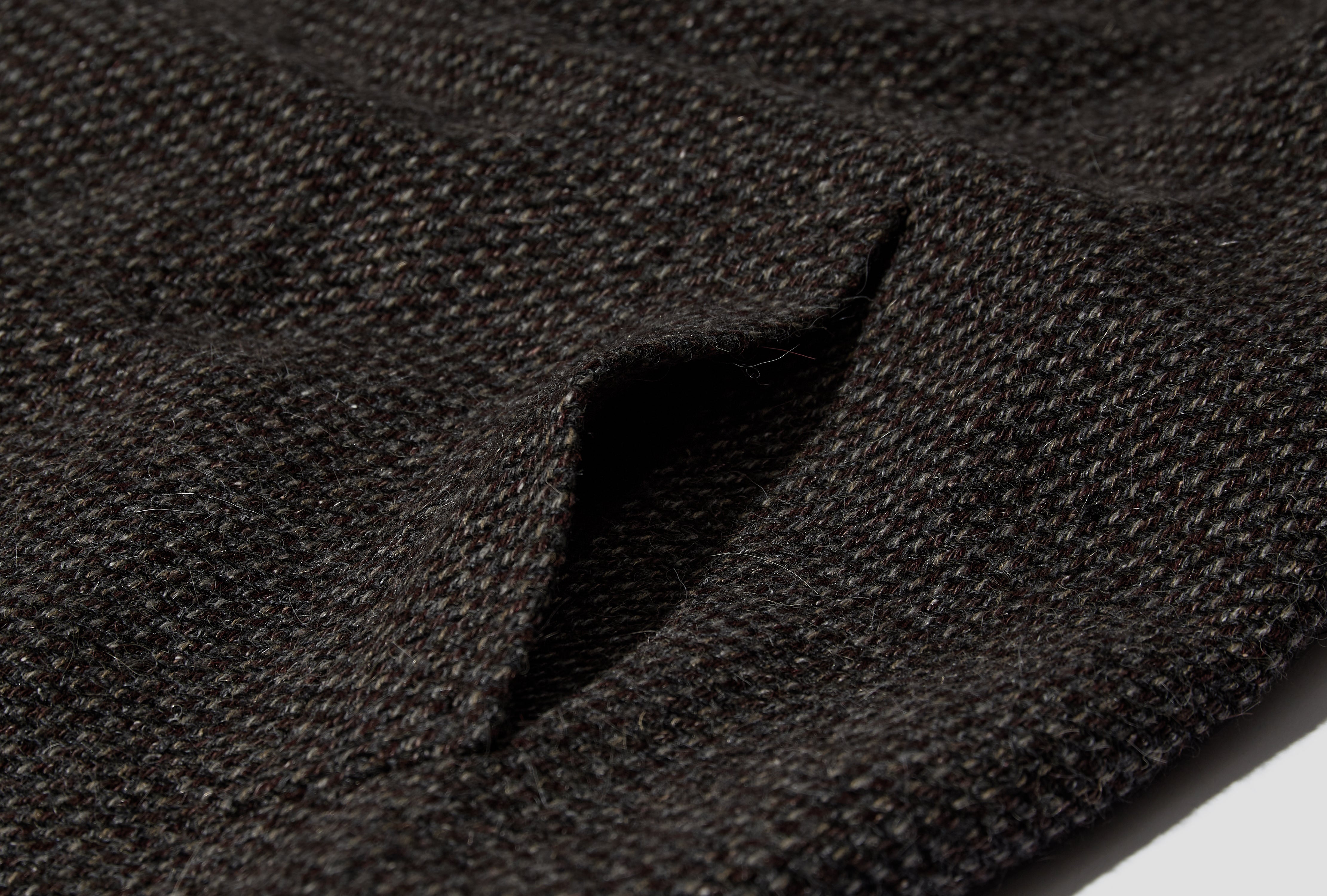 ALPACA WOOL SILK TWEED SOUTIEN COLLAR COAT A25AC01LS Grey