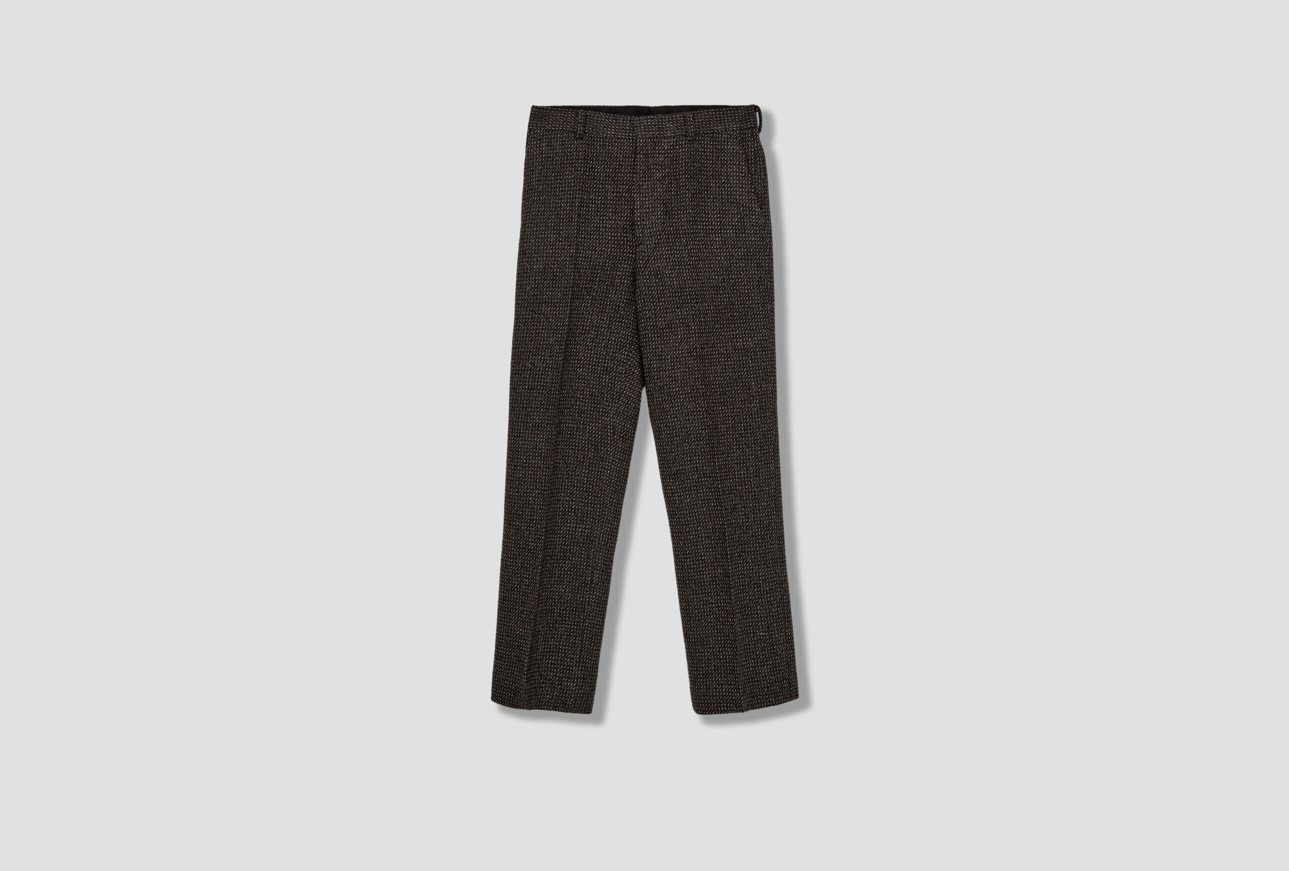 ALPACA WOOL SILK TWEED SLACKS A25AP04LS Grey