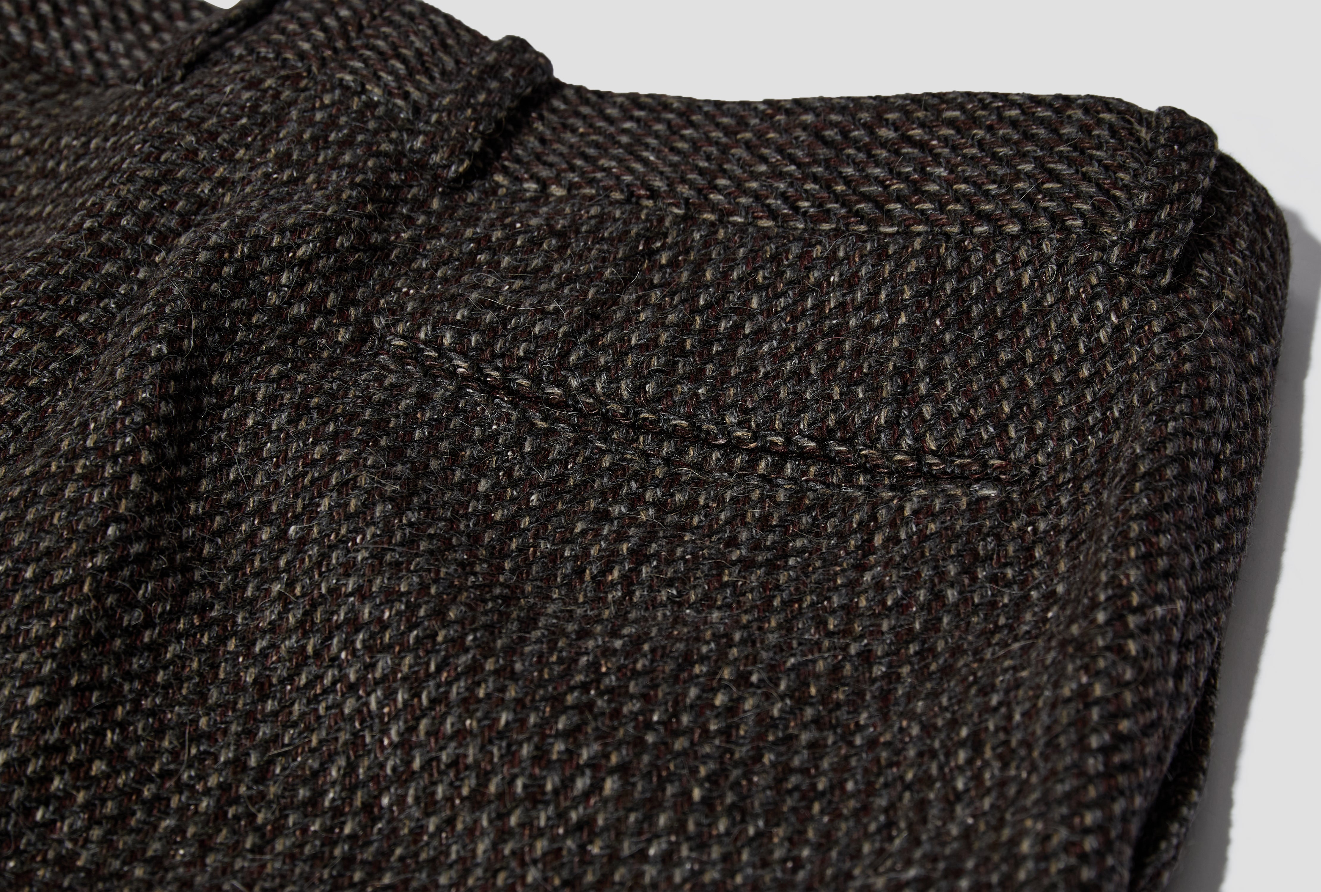 ALPACA WOOL SILK TWEED SLACKS A25AP04LS Grey