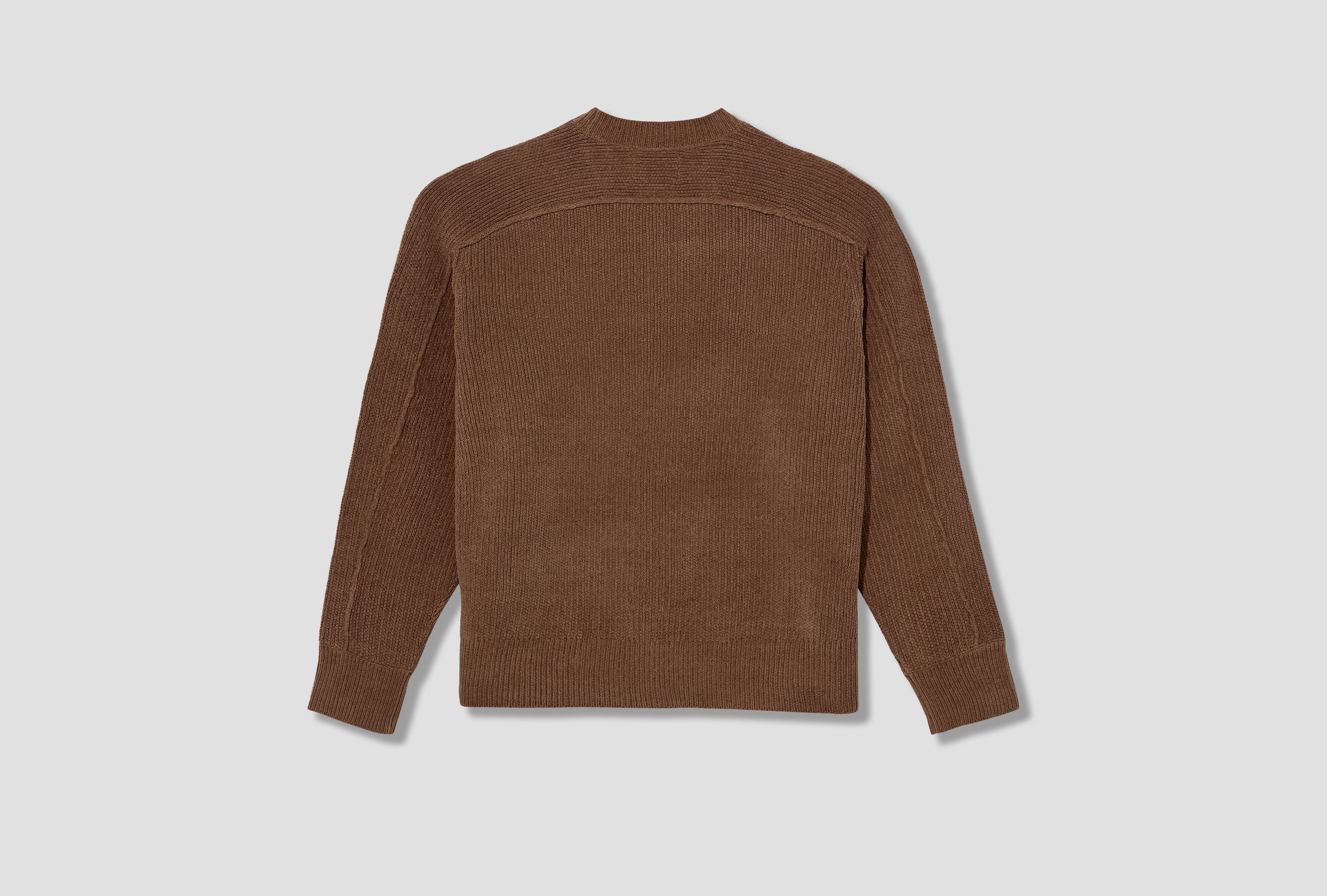 EXPOSED SEAM SWEATER 117271 Brown