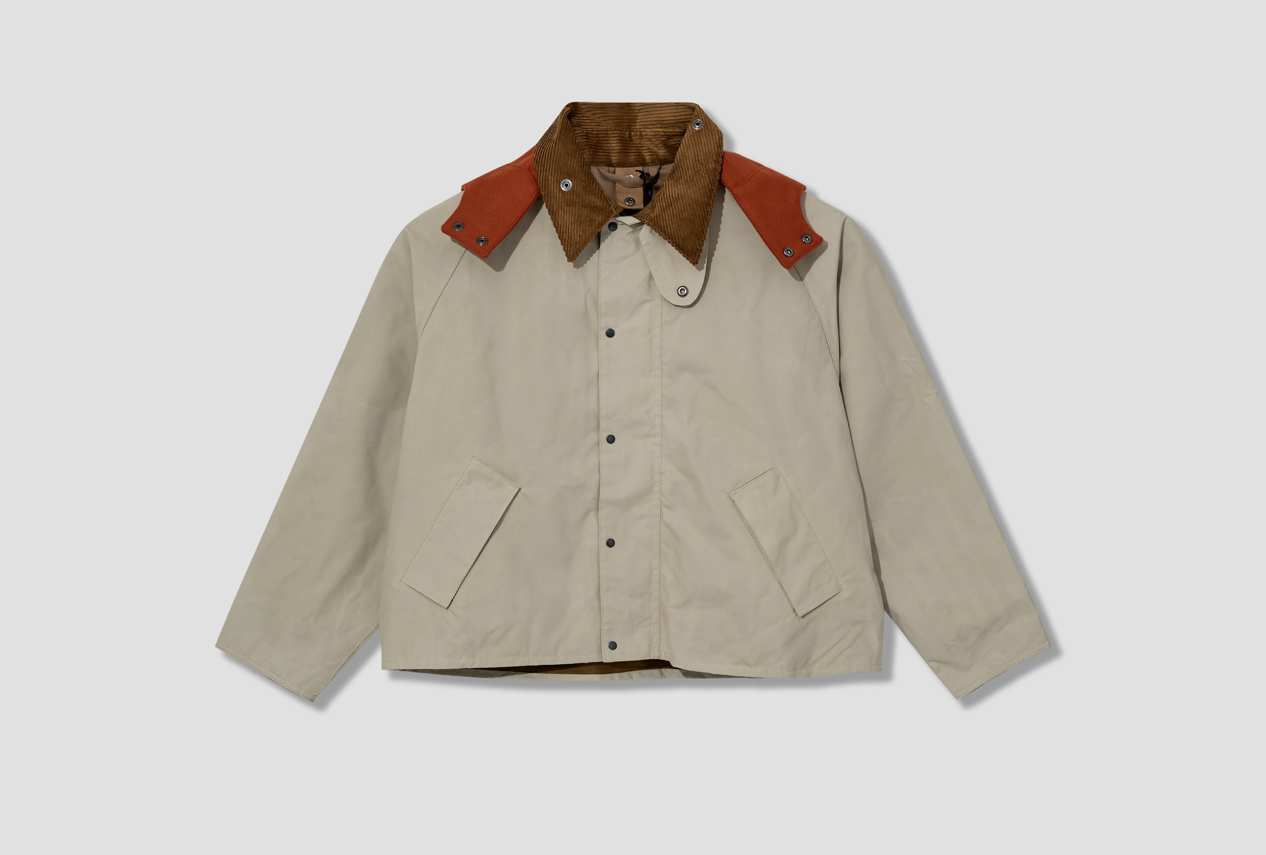 BARBOUR X KAPTAIN SUNSHINE - CRUISER CASUAL JACKET MCA1070 Light grey