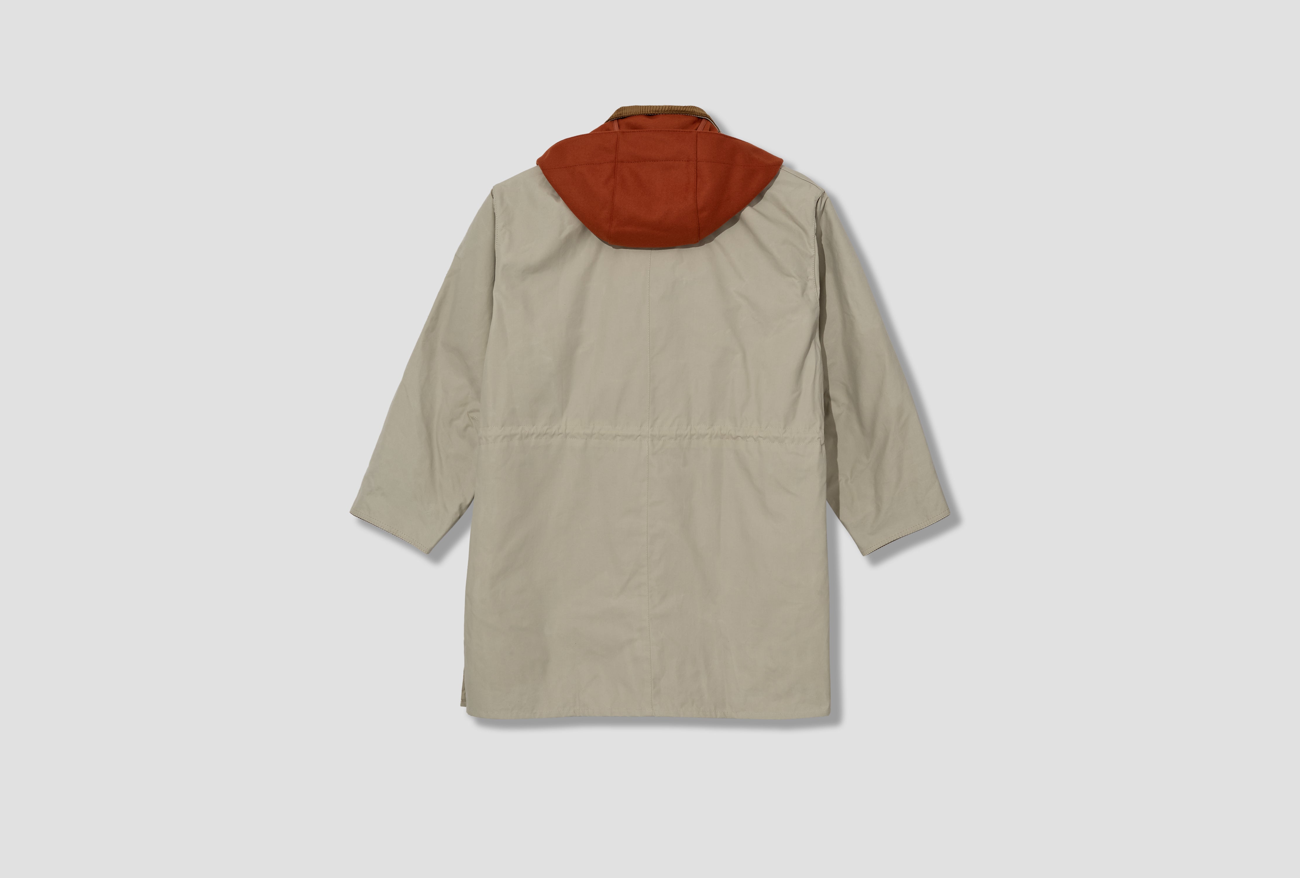 BARBOUR X KAPTAIN SUNSHINE - OVERSIZED BEDALE CASUAL FIELD COAT MCA1071 Light grey