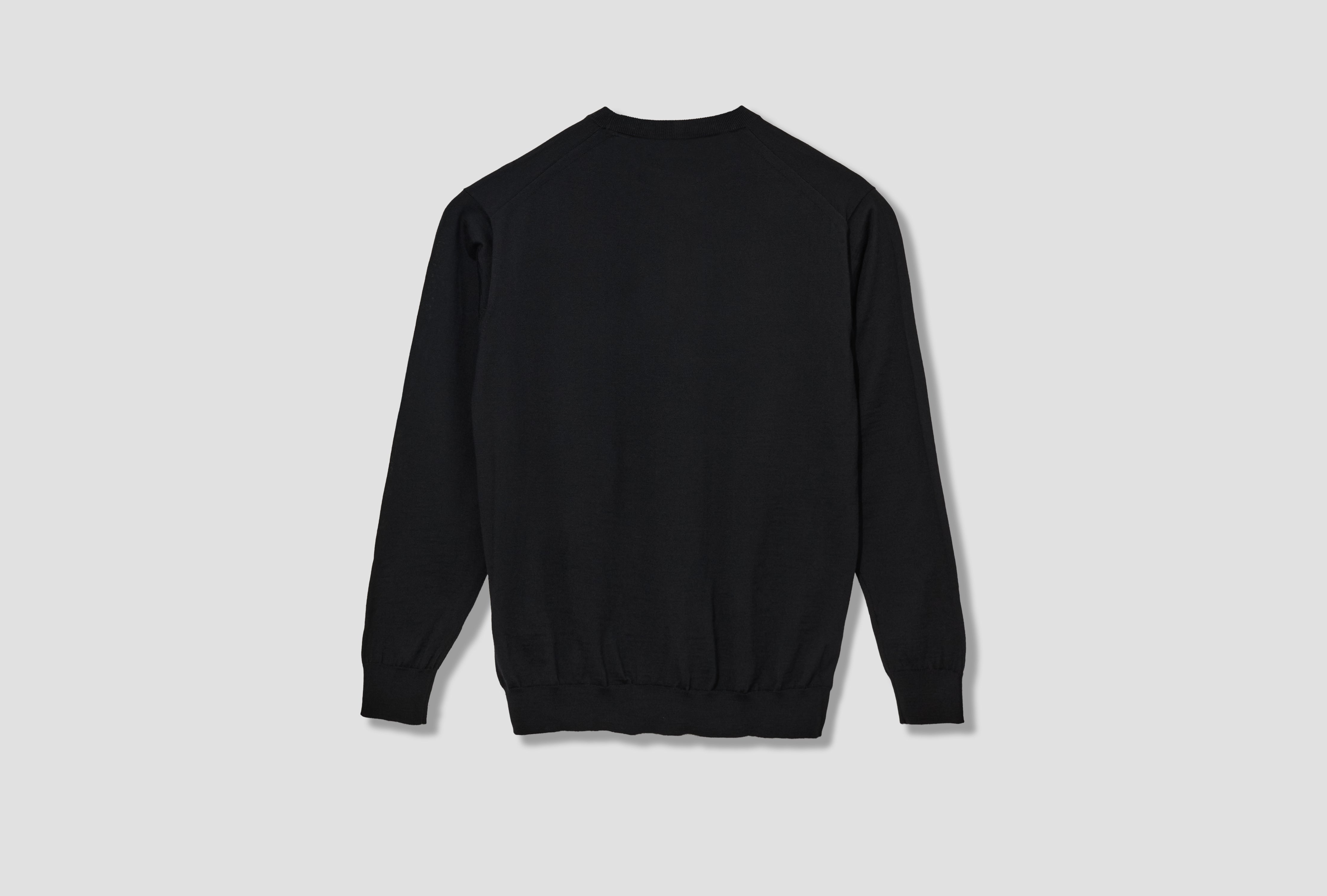 SUPERIOR MERINO CREW NECK BN-FE-001 Black